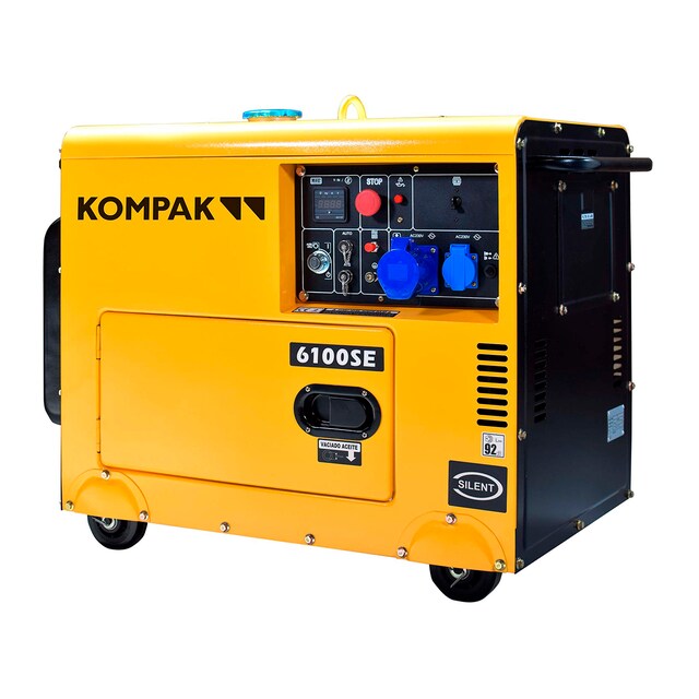 Imagen 0 de Generador Eléctrico Insonorizado Motor Diésel 4T 5 kW K-6100SE