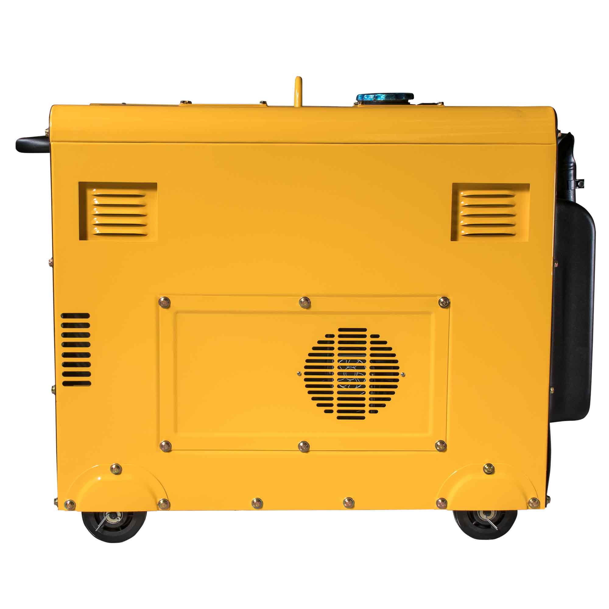 Generador Eléctrico Monofásico y Trifásico Insonorizado Motor Diésel 4T 5,5 kW K-8000SE-T Amarillo / Negro-4