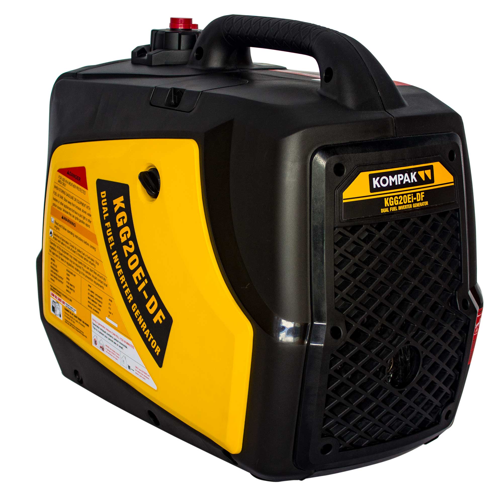 Generador Inverter Dual Gas GLP / Gasolina 1,7 / 1,9 kW 4T KGG20Ei-DF Amarillo / Negro-1