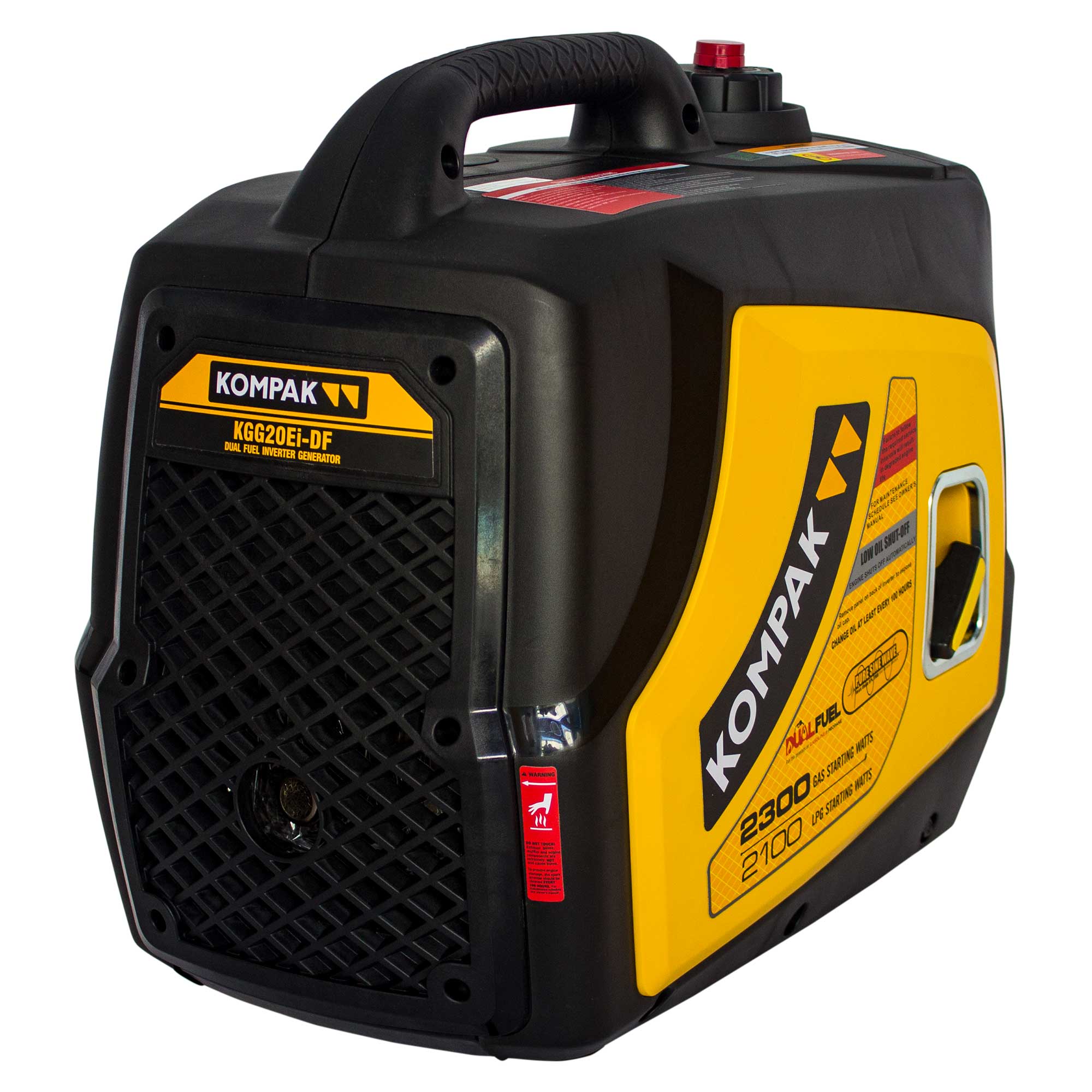 Generador Inverter Dual Gas GLP / Gasolina 1,7 / 1,9 kW 4T KGG20Ei-DF Amarillo / Negro-2