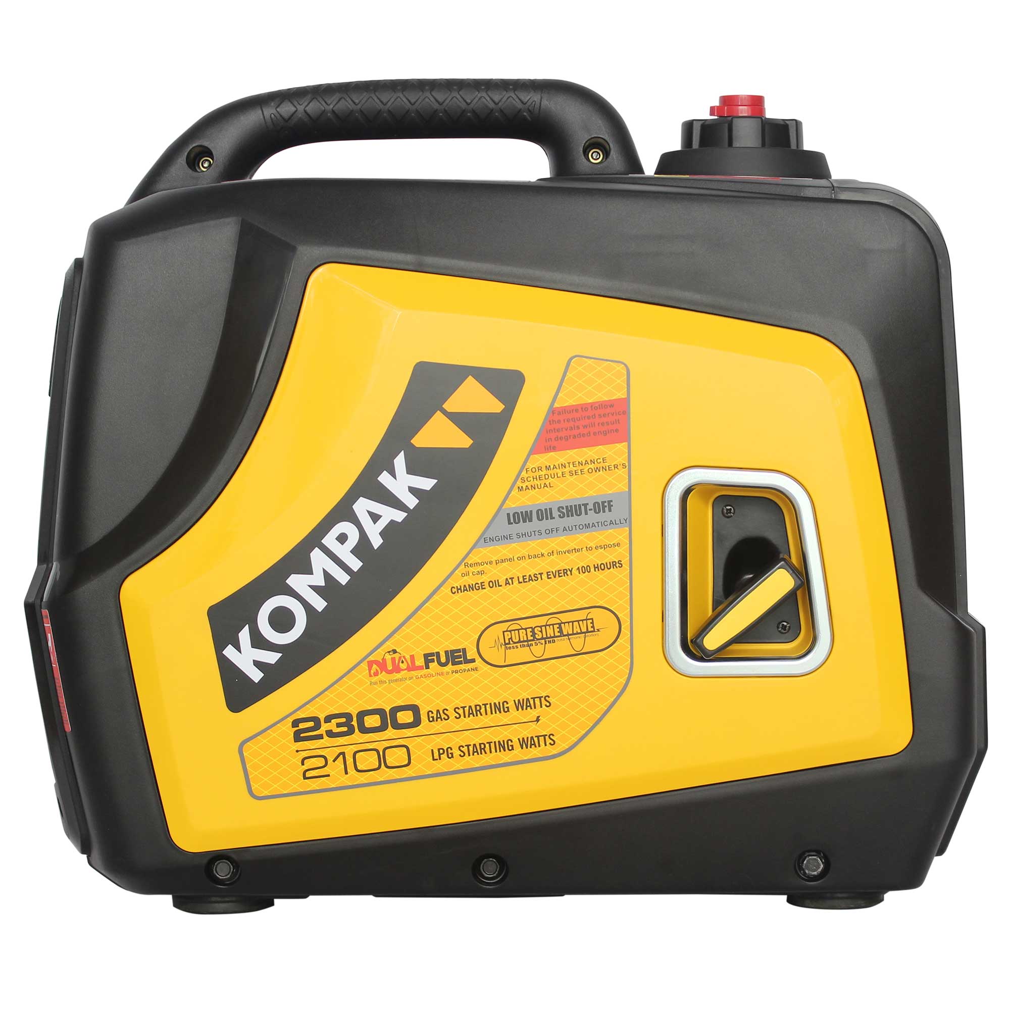 Generador Inverter Dual Gas GLP / Gasolina 1,7 / 1,9 kW 4T KGG20Ei-DF Amarillo / Negro-4