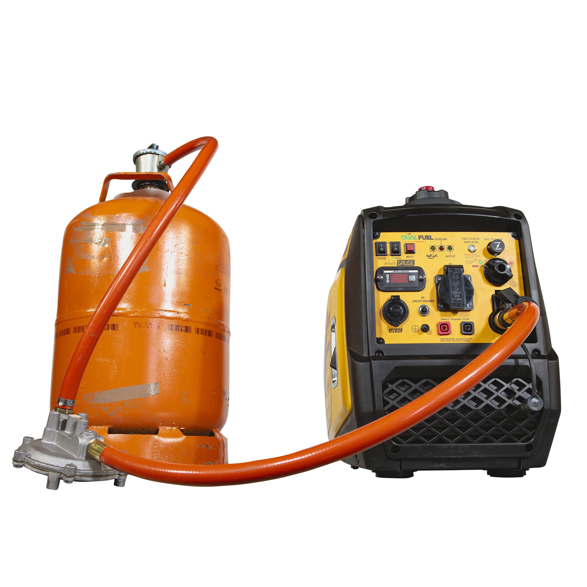 Generador Inverter Dual Gas GLP / Gasolina 1,7 / 1,9 kW 4T KGG20Ei-DF Amarillo / Negro-9