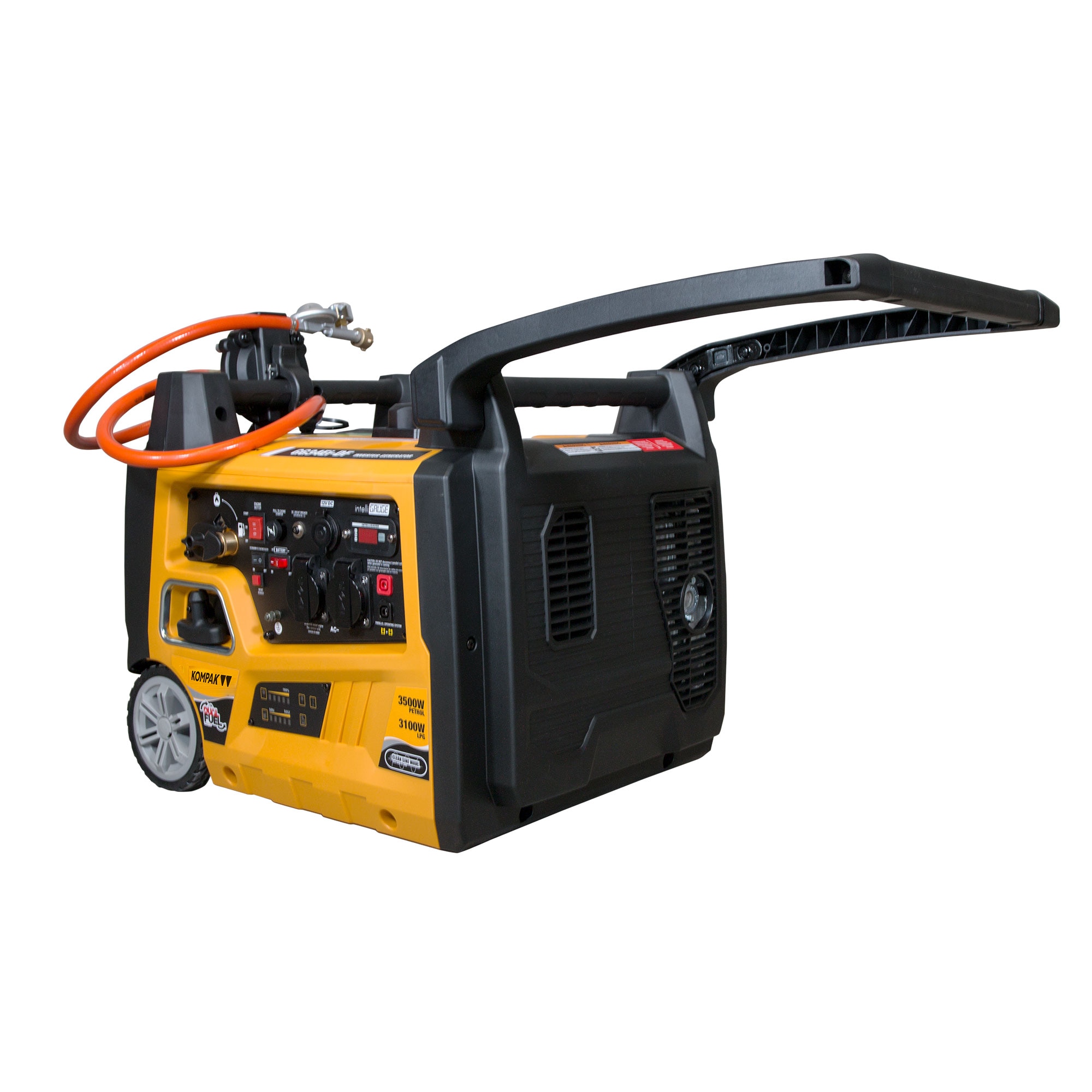 Generador Inverter Dual Gas GLP / Gasolina 2,9 / 3,1 kW 4T KGG34Ei-DF Amarillo / Negro-1