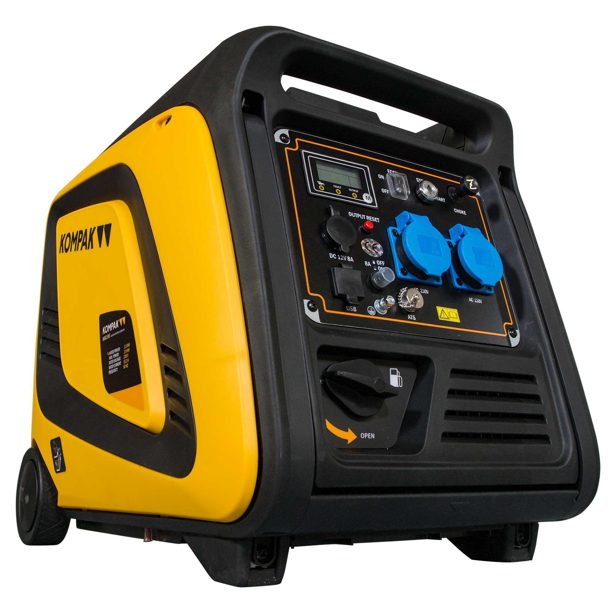 Generador Inverter Insonorizado Gasolina 4T 3,5 kW KGG39Ei Amarillo / Negro-7
