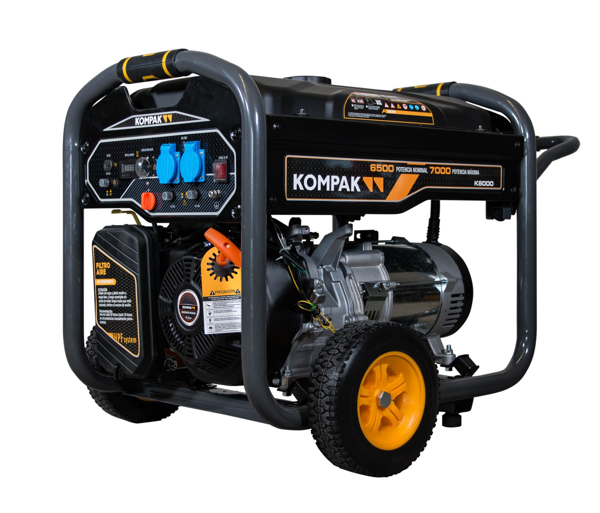 Generador Monofásico Gasolina 4T 6,5 kW K8000 Negro-10