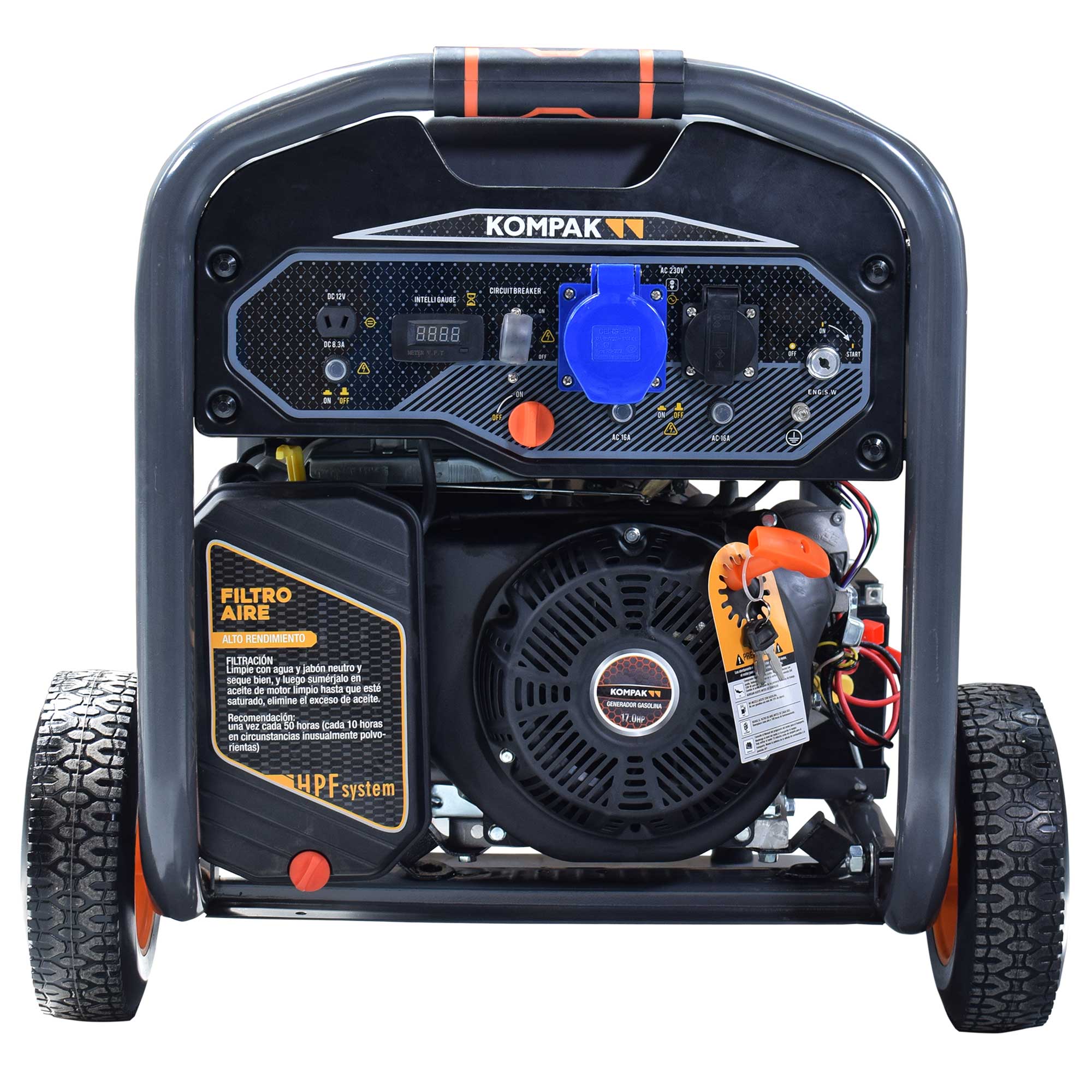 Generador Monofásico Gasolina 4T 7,5 kW K10000E Negro-4