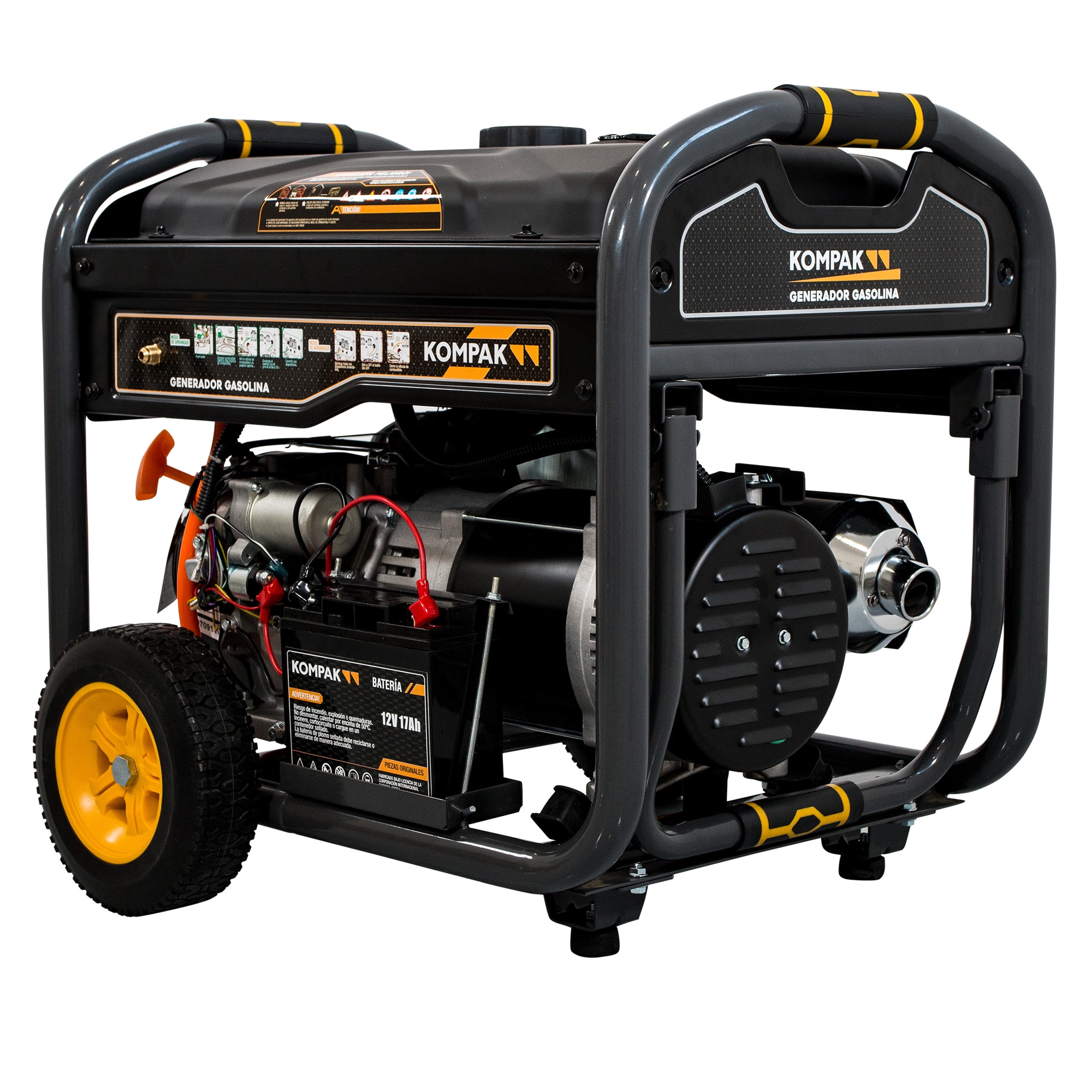 Generador Monofásico/Trifásico Gasolina 4T 9,4 kVA / 6,75 kW K10000ETE-T Negro-1