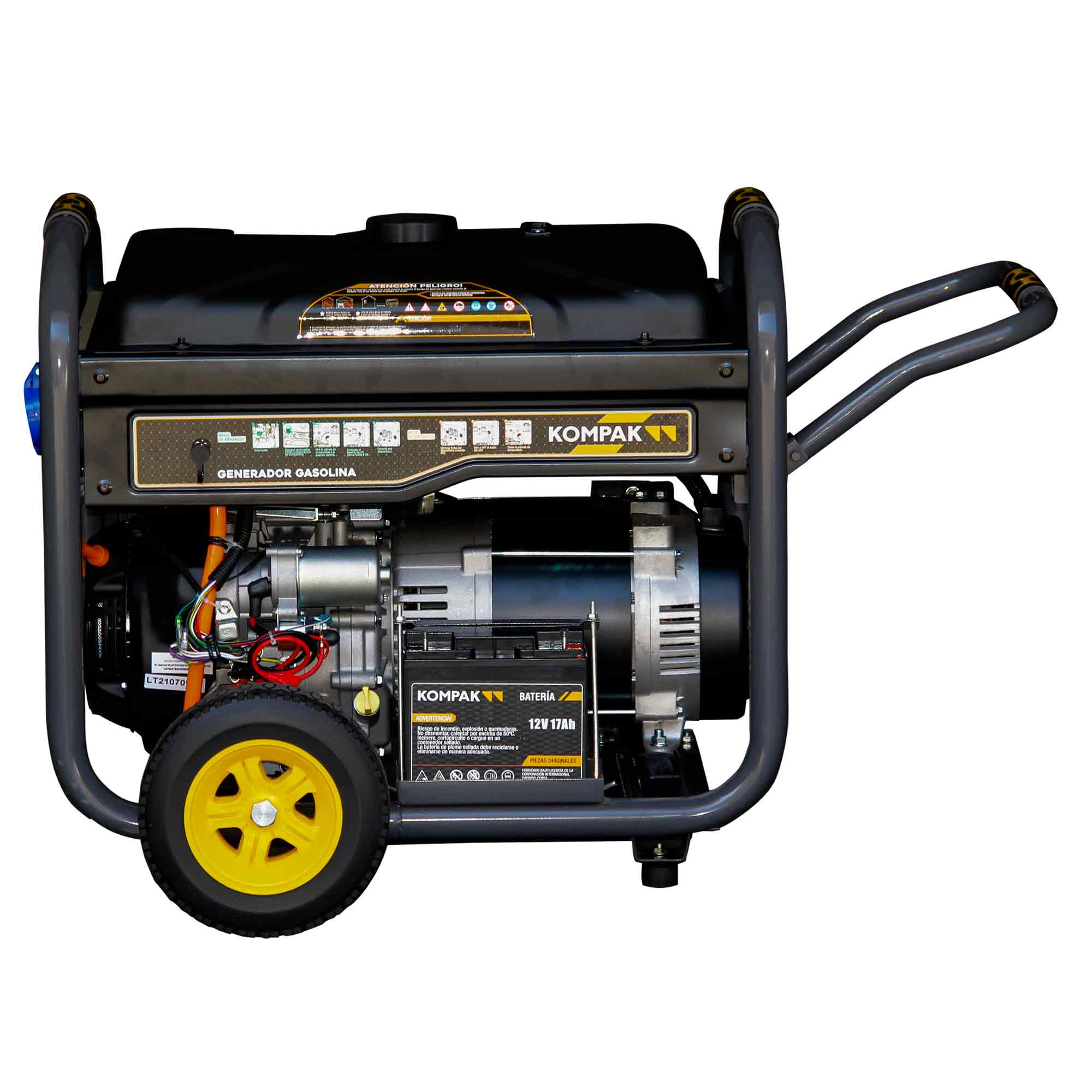 Generador Monofásico/Trifásico Gasolina 4T 9,4 kVA / 6,75 kW K10000ETE-T Negro-4