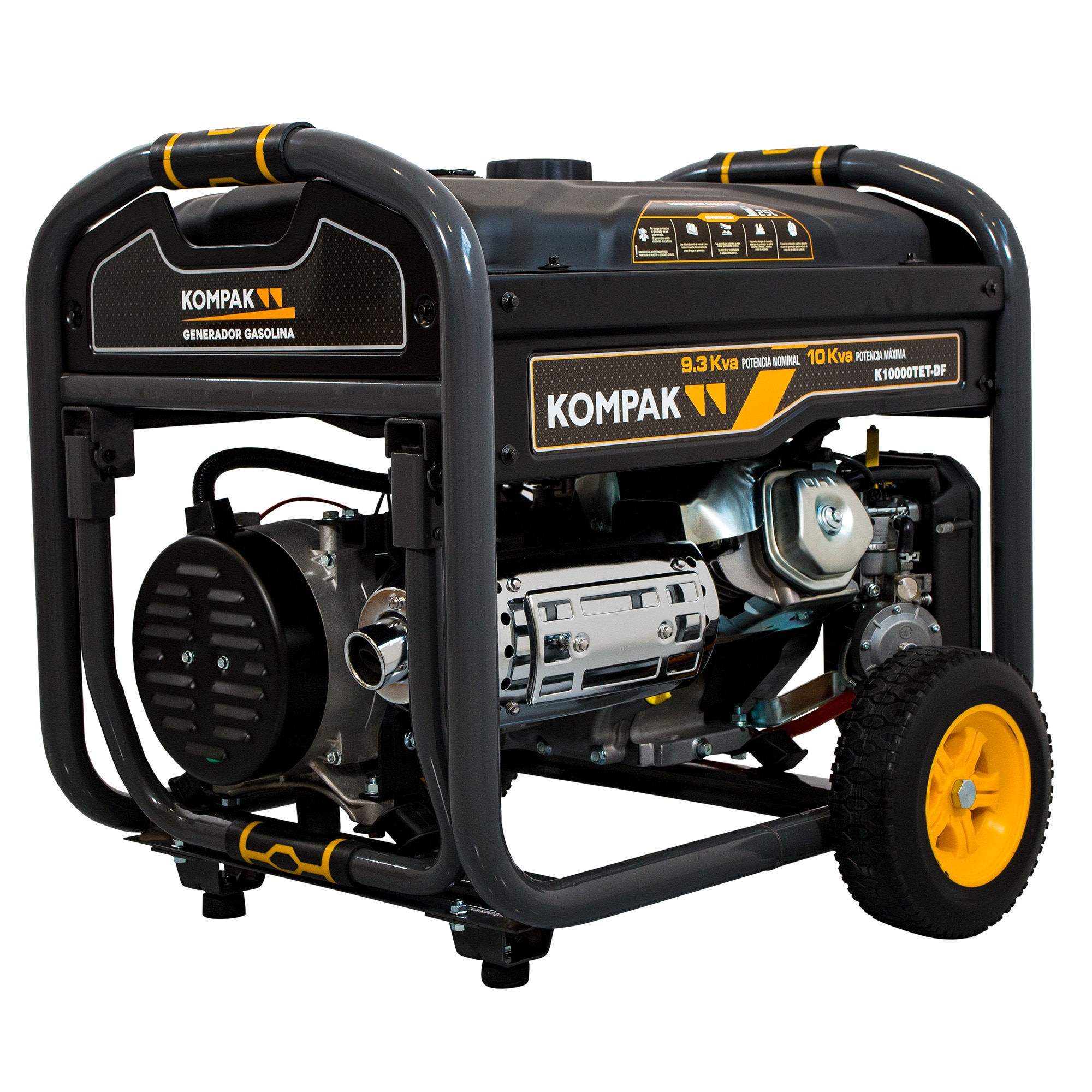Generador Monofásico/Trifásico Gasolina 4T 9,4 kVA / 6,75 kW K10000ETE-T Negro-10