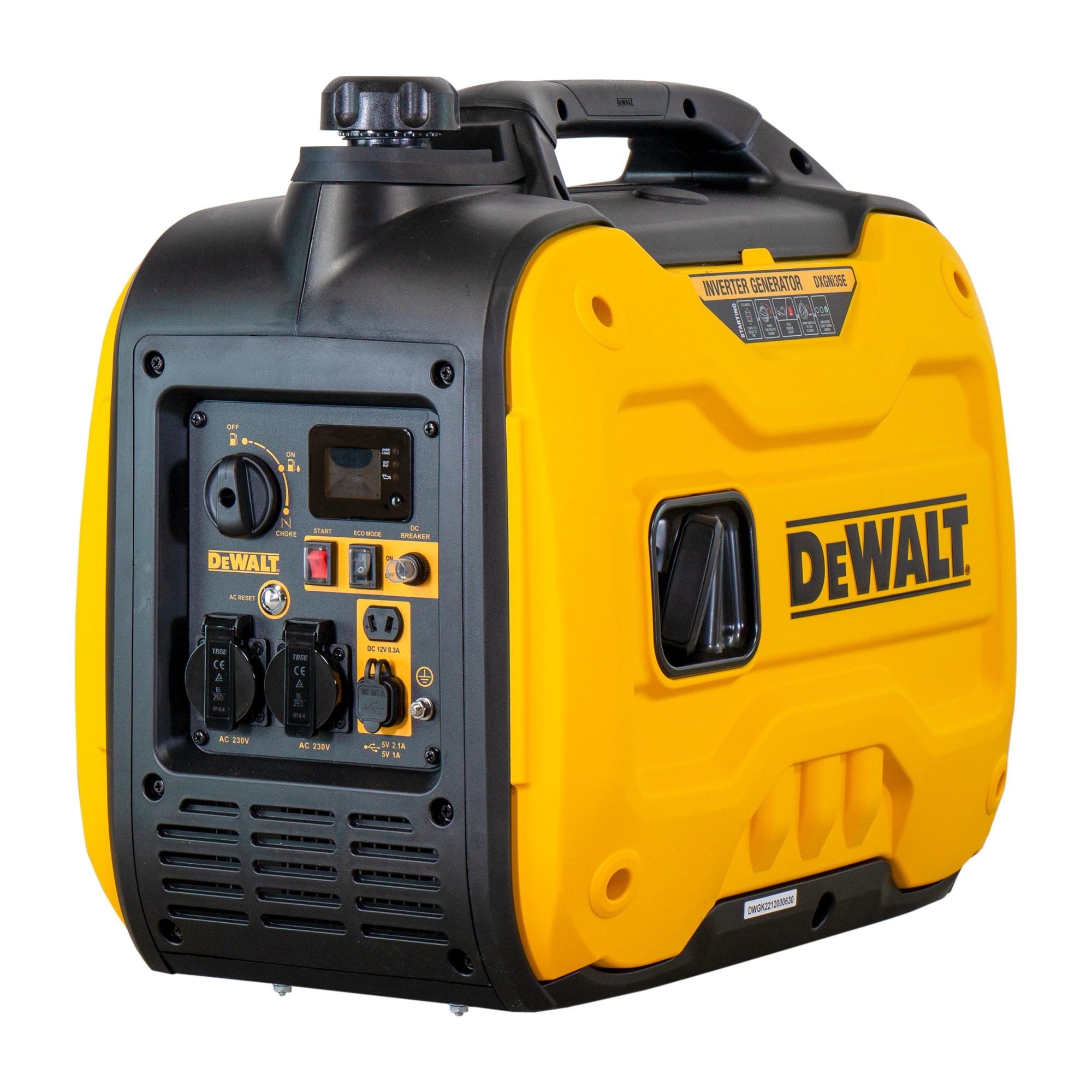 Generador Inverter Monofásico Gasolina 4T 3,2 kW DXGNI35E Amarillo / Negro-4