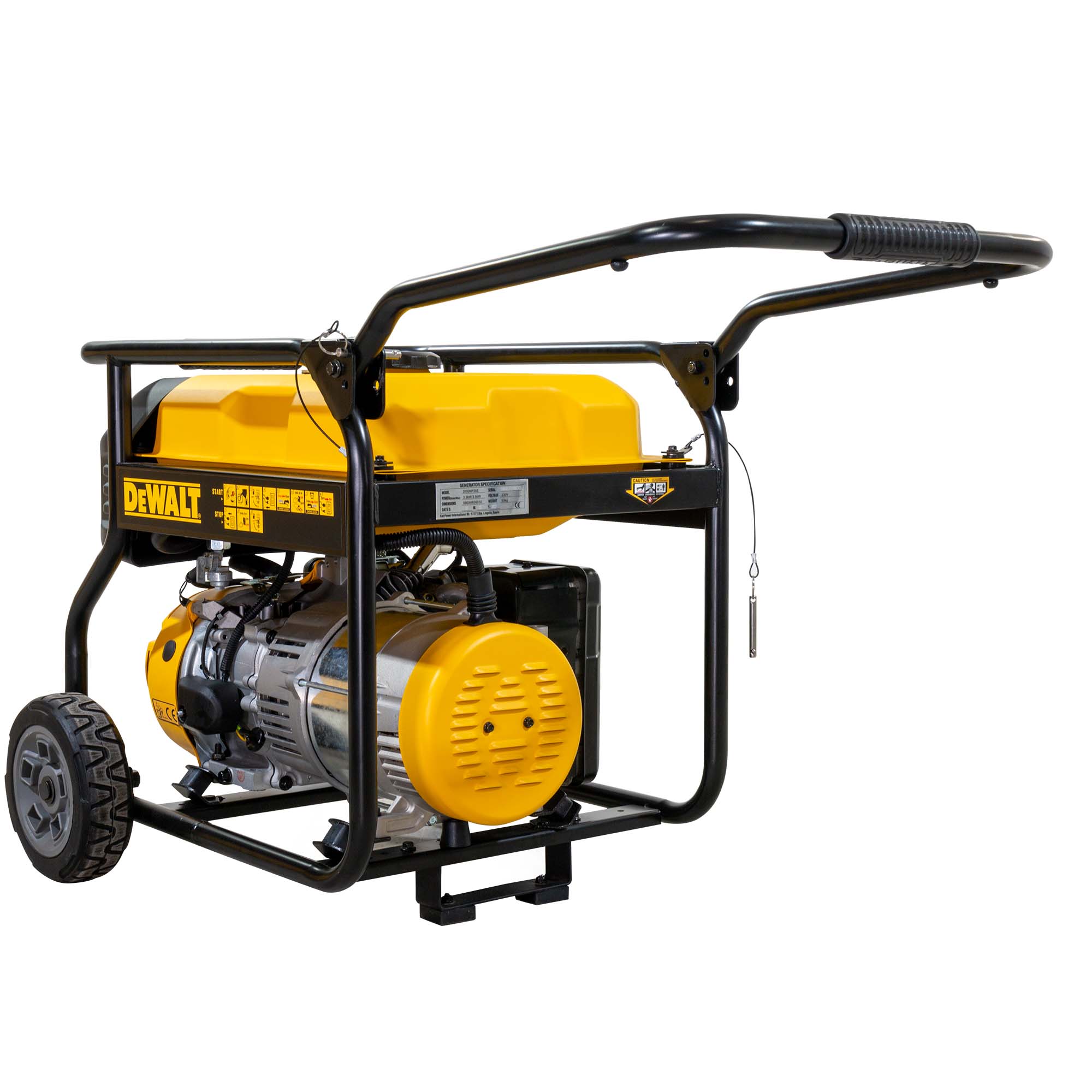 Generador Gasolina Monofásico 4T 3,2 kW DXGNP35E Amarillo / Negro-2