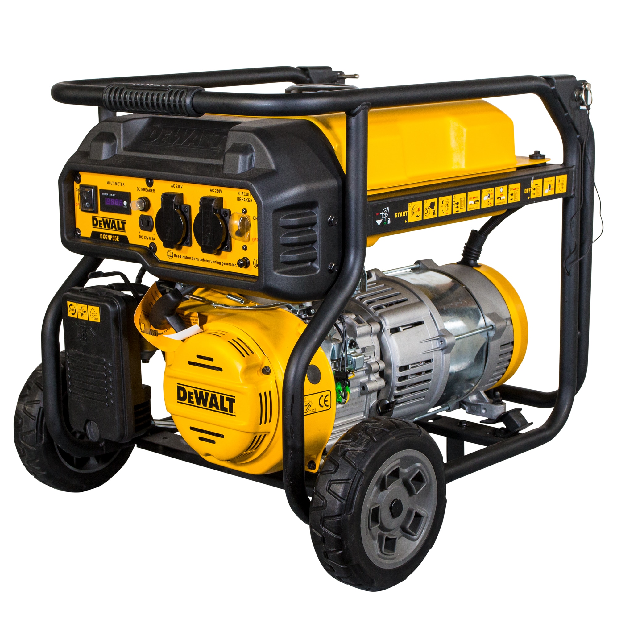 Generador Gasolina Monofásico 4T 3,2 kW DXGNP35E Amarillo / Negro-4