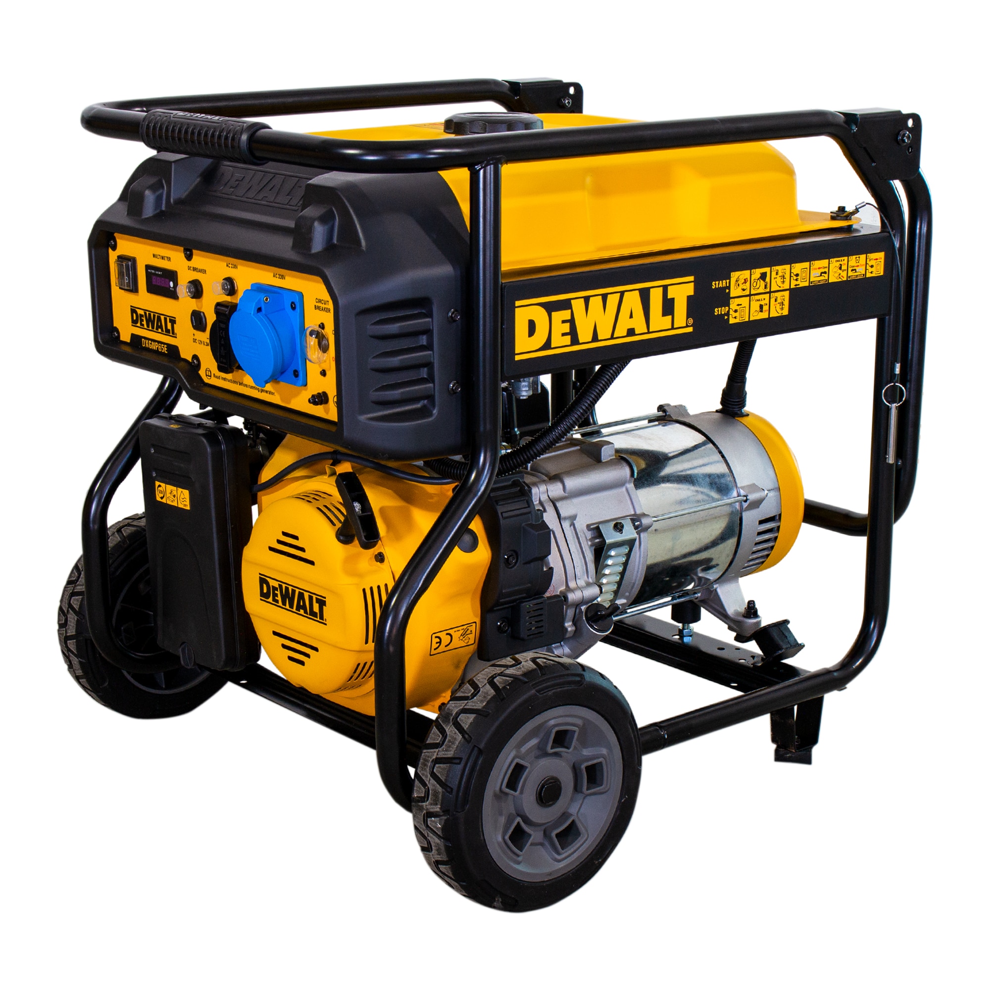 Generador Gasolina Monofásico 4T 6 kW DXGNP65E Amarillo / Negro-6