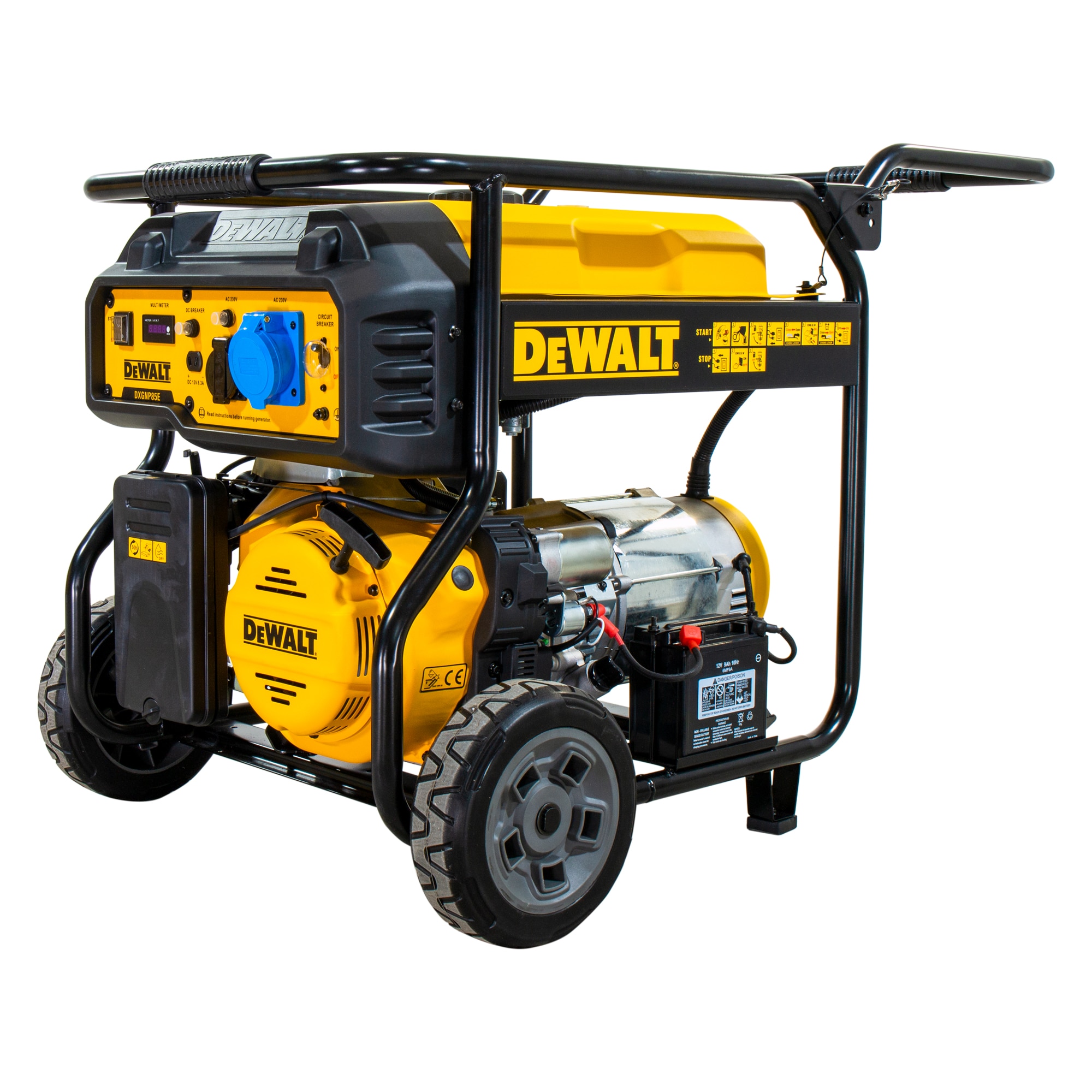 Generador Gasolina Monofásico 4T 6 kW DXGNP65E Amarillo / Negro-7
