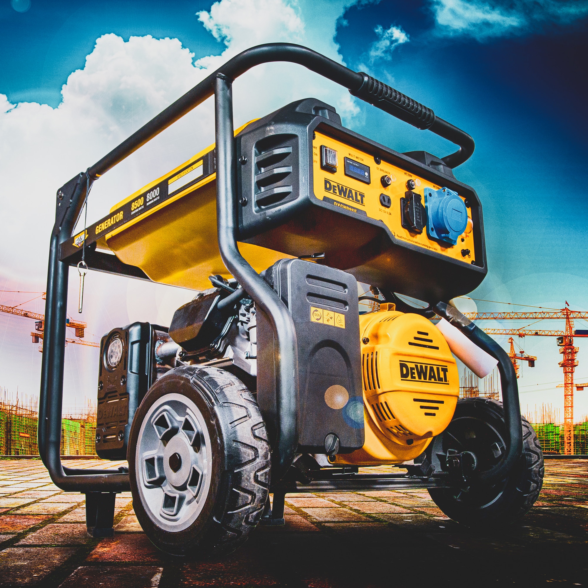 Generador Gasolina Monofásico 4T 6 kW DXGNP65E Amarillo / Negro-12