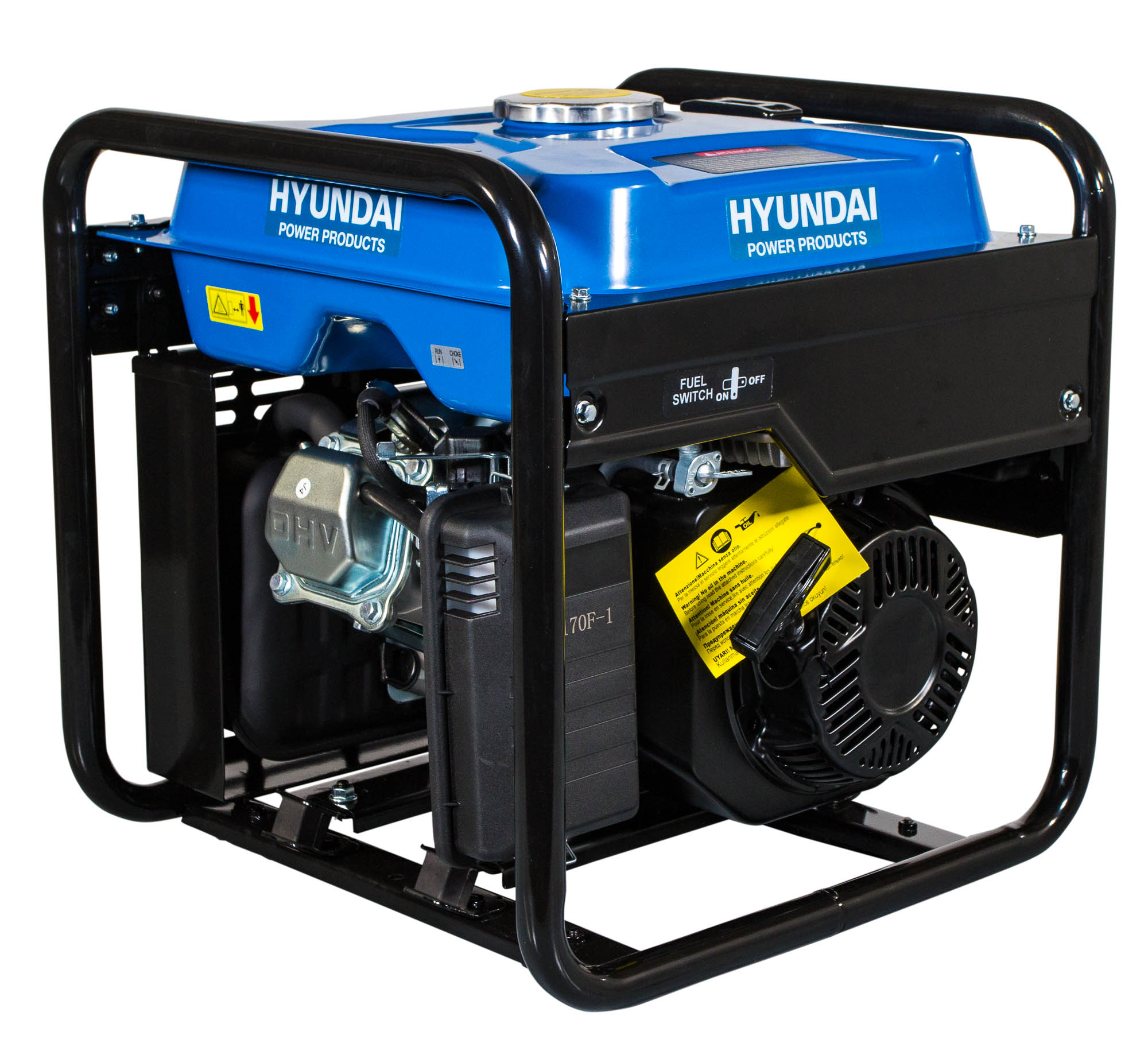 Generador Inverter Monofásico Abierto Gasolina 4T 3 kW HY3000I Azul / Negro-2