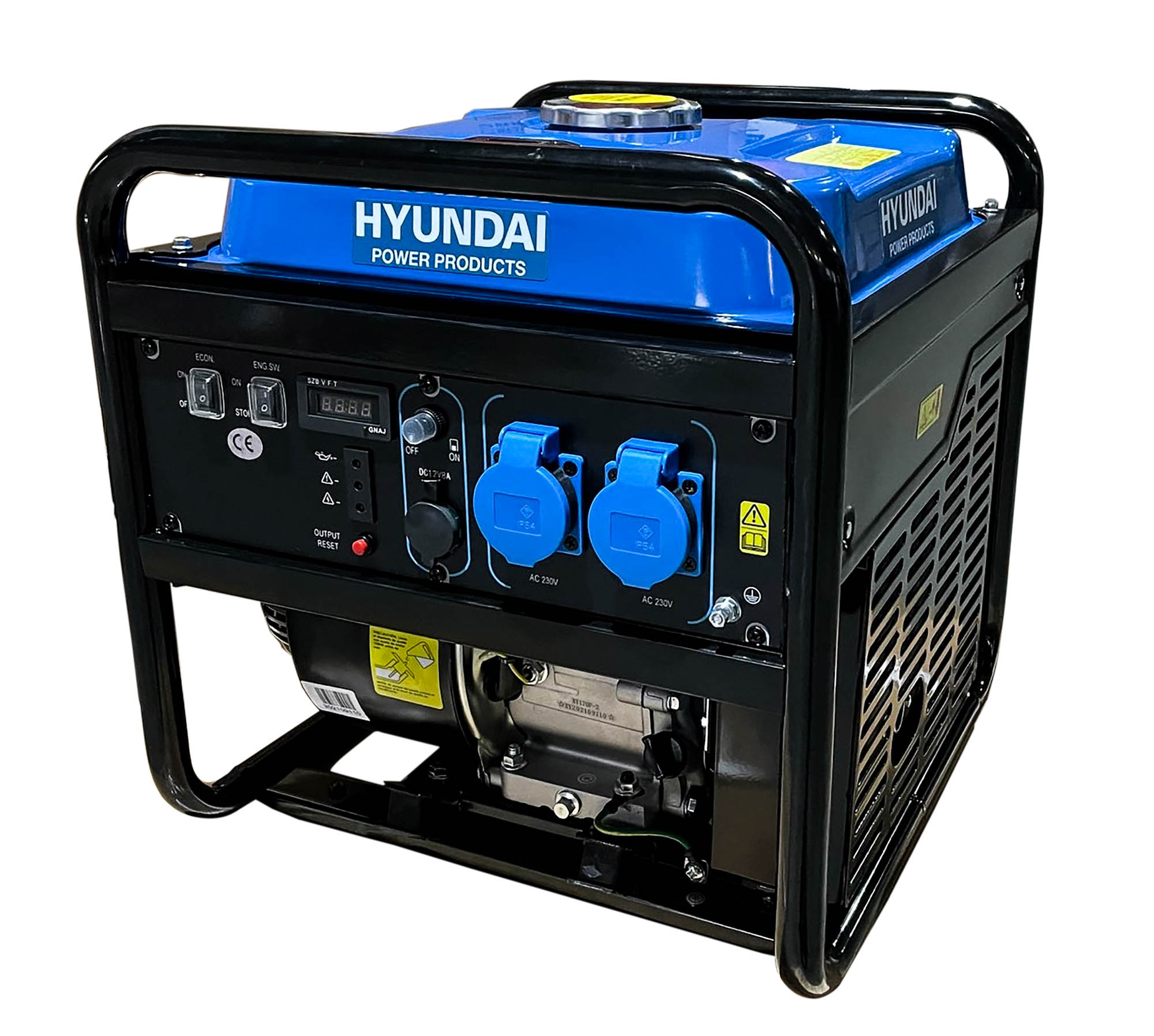 Generador Inverter Monofásico Abierto Gasolina 4T 3 kW HY3000I Azul / Negro-5