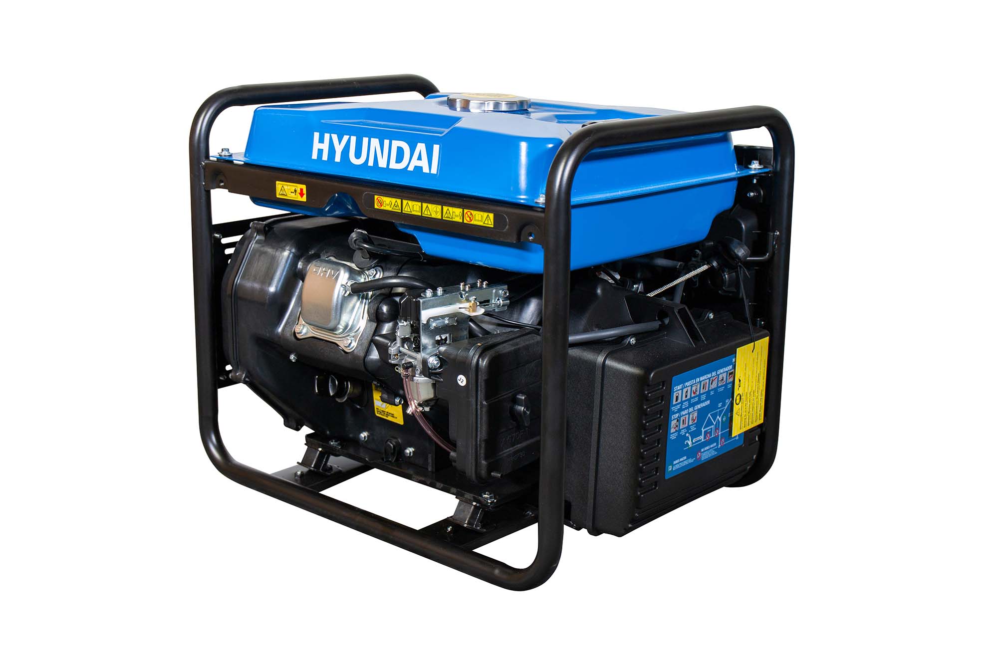 Generador Inverter Monofásico Abierto Gasolina 4T 3,5 kW HY4000Ei Azul / Negro-6