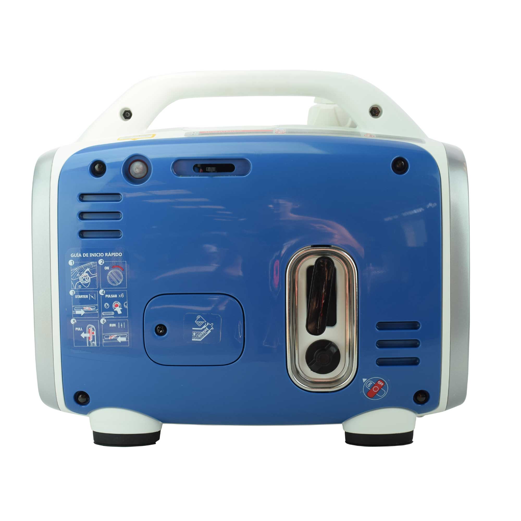 Generador Inverter Monofásico Abierto Gasolina 4T 0,75 kW HY900Si Azul / Blanco-2