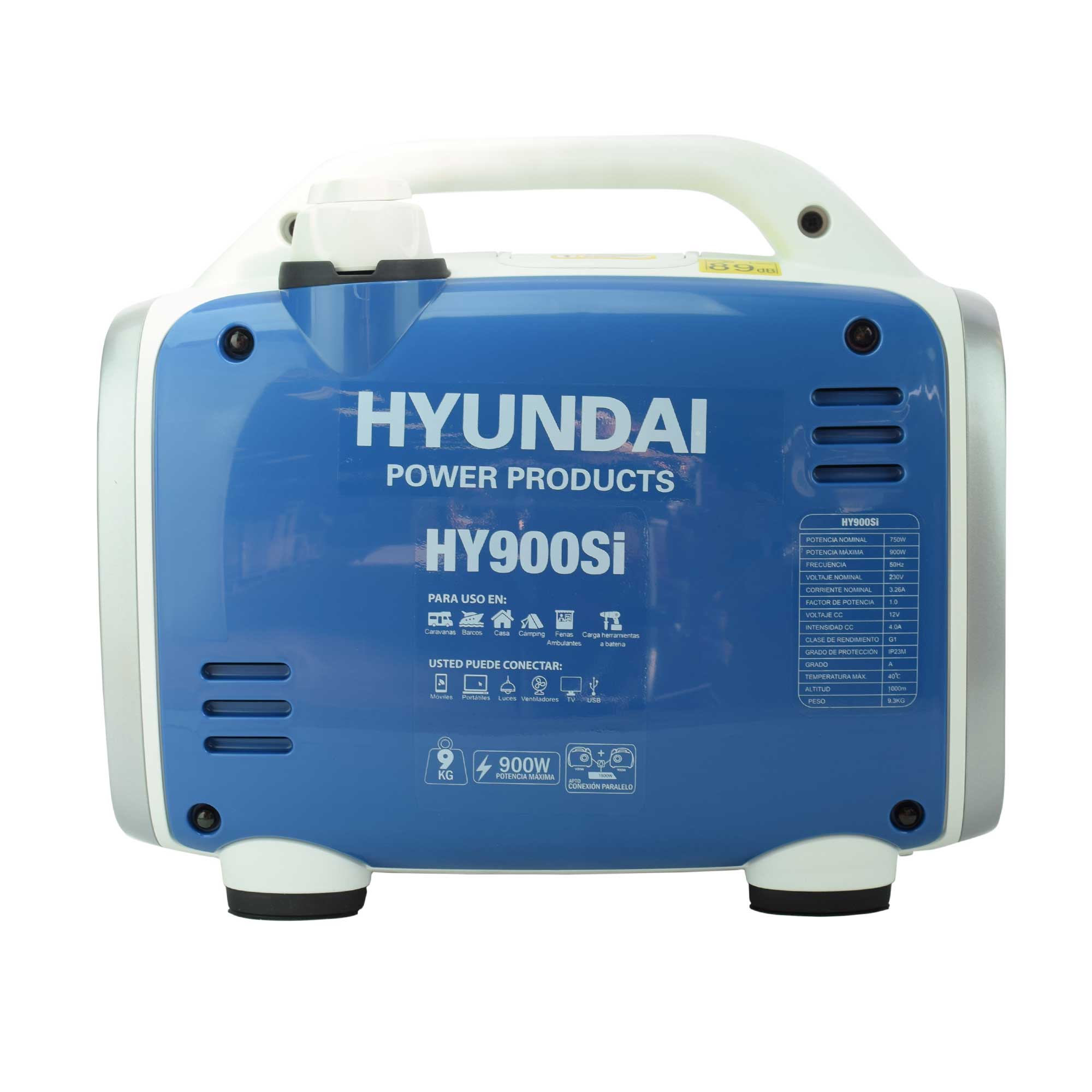 Generador Inverter Monofásico Abierto Gasolina 4T 0,75 kW HY900Si Azul / Blanco-3