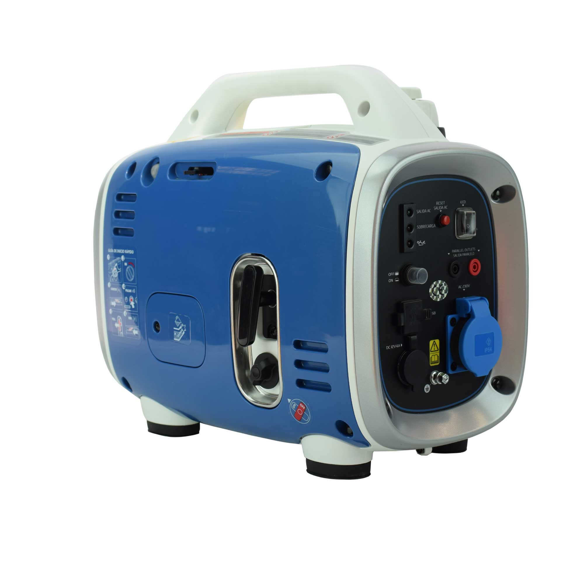Generador Inverter Monofásico Abierto Gasolina 4T 0,75 kW HY900Si Azul / Blanco-5