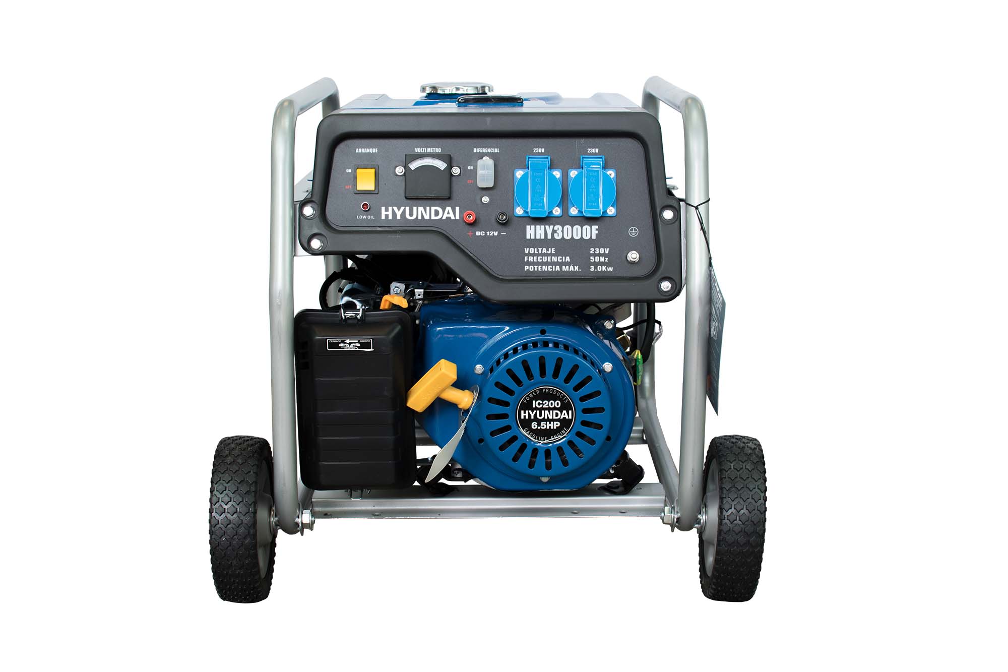 Generador Monofásico Abierto Gasolina 4T 2,5 kW HHY3000FK Azul / Negro-3