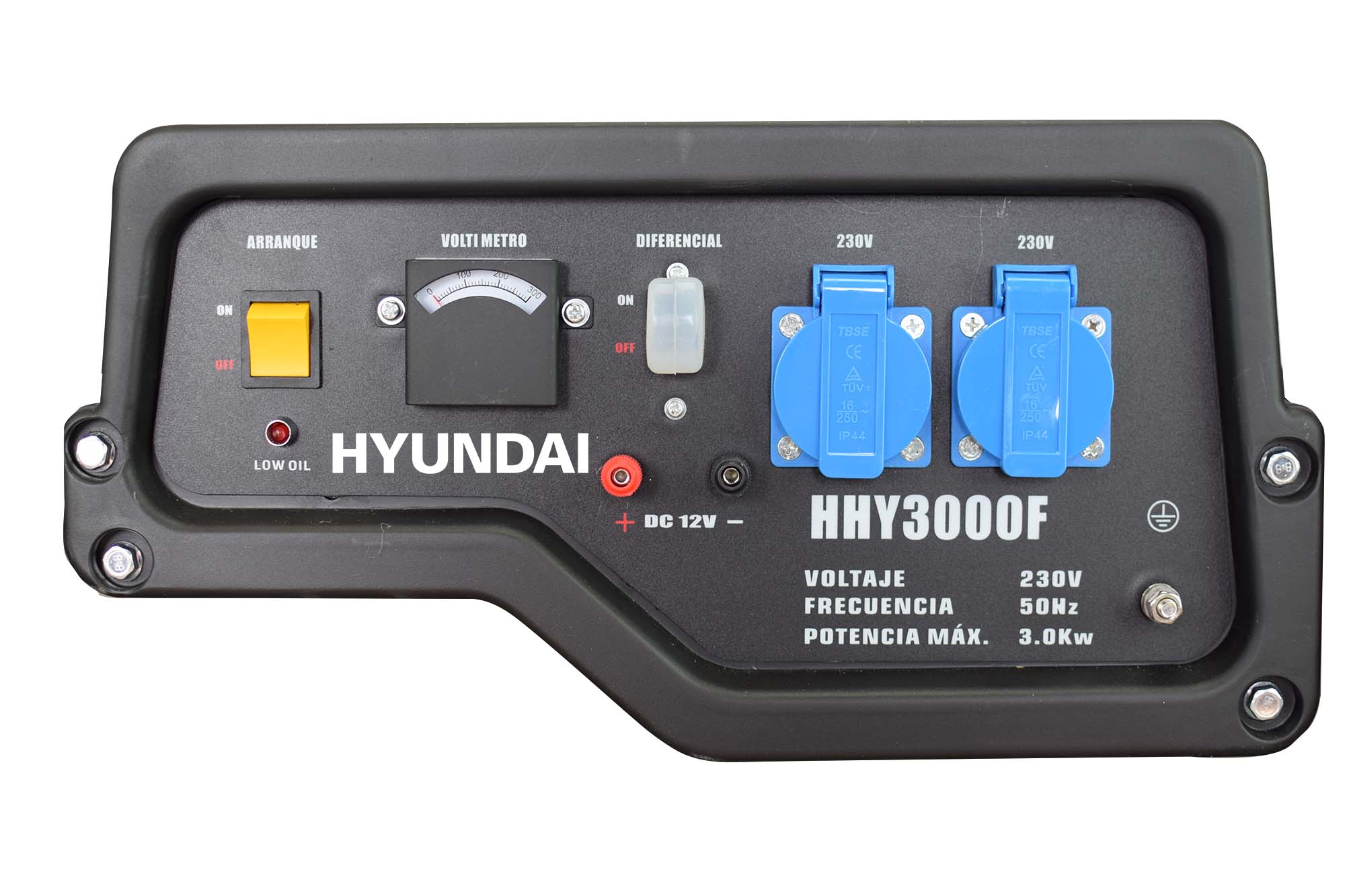 Generador Monofásico Abierto Gasolina 4T 2,5 kW HHY3000FK Azul / Negro-6