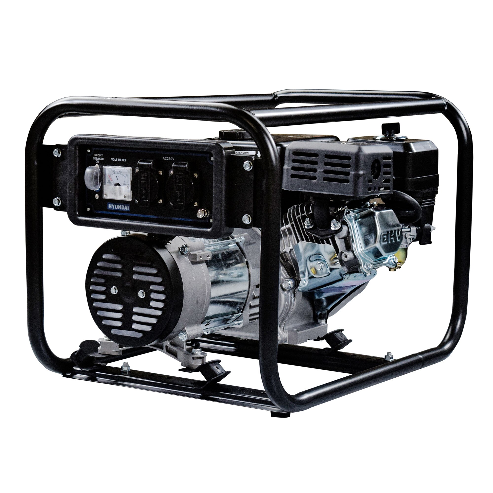Generador Monofásico Abierto Gasolina 4T 2,5 kW HY3100 Negro / Gris-1