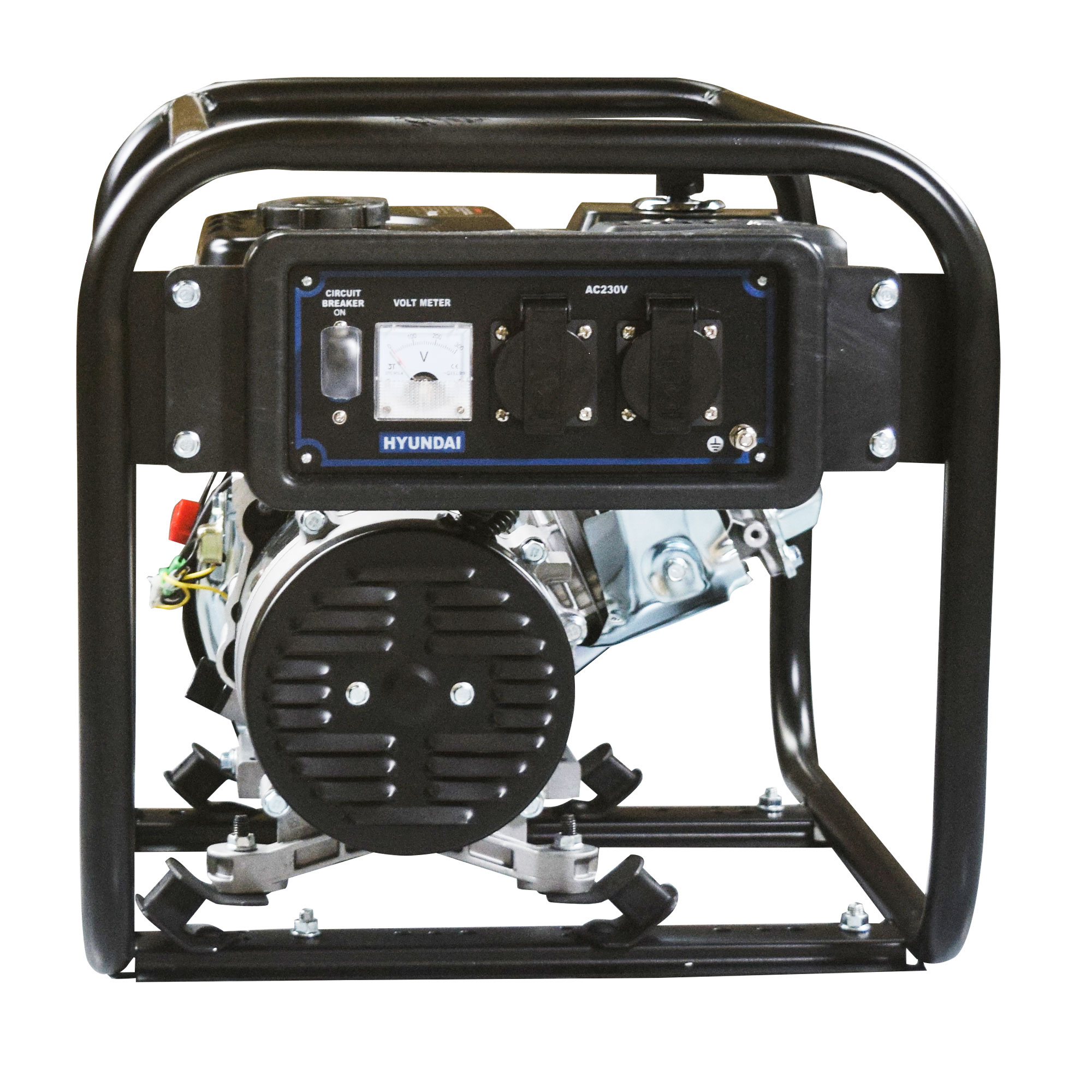 Generador Monofásico Abierto Gasolina 4T 2,5 kW HY3100 Negro / Gris-4