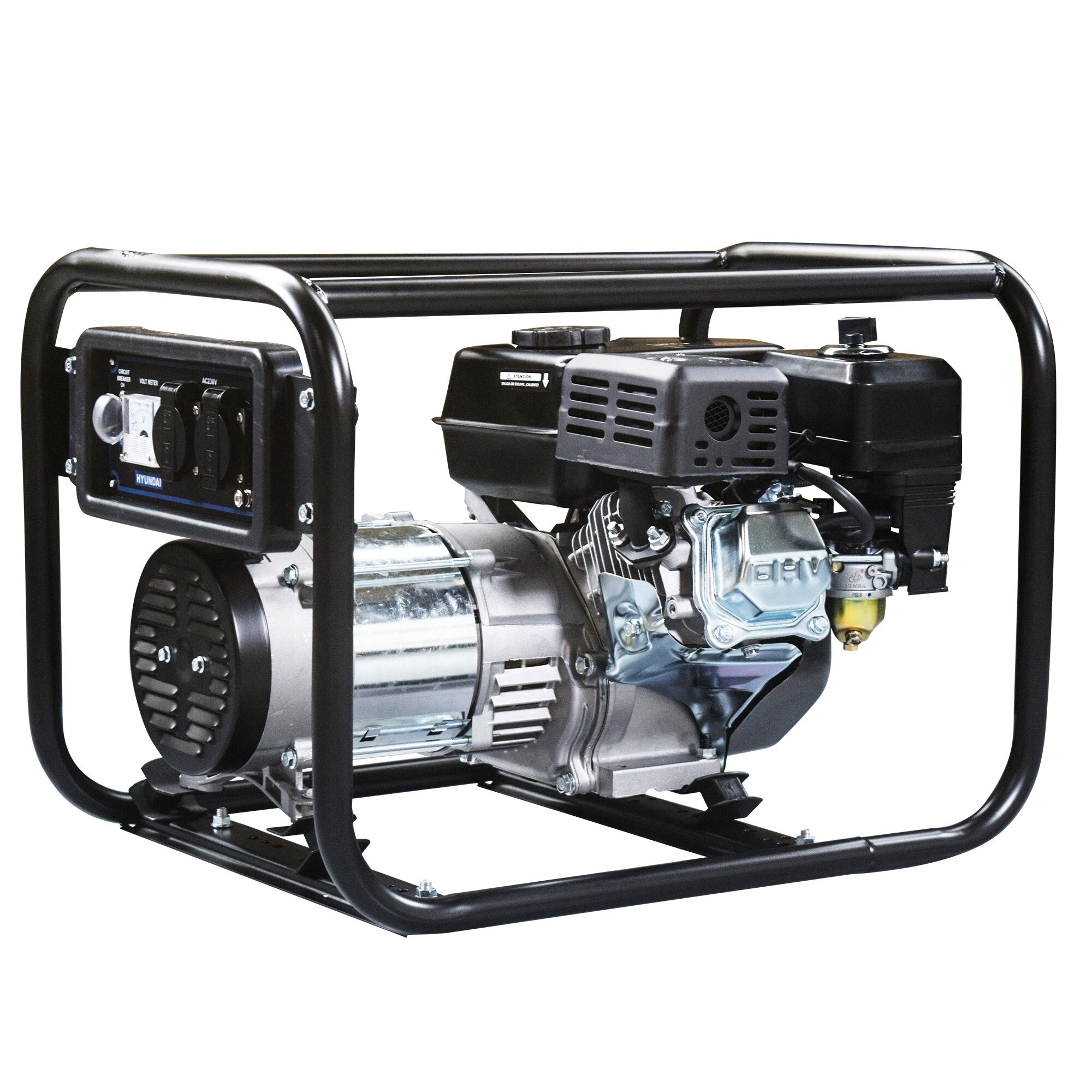 Generador Monofásico Abierto Gasolina 4T 2,5 kW HY3100 Negro / Gris-5