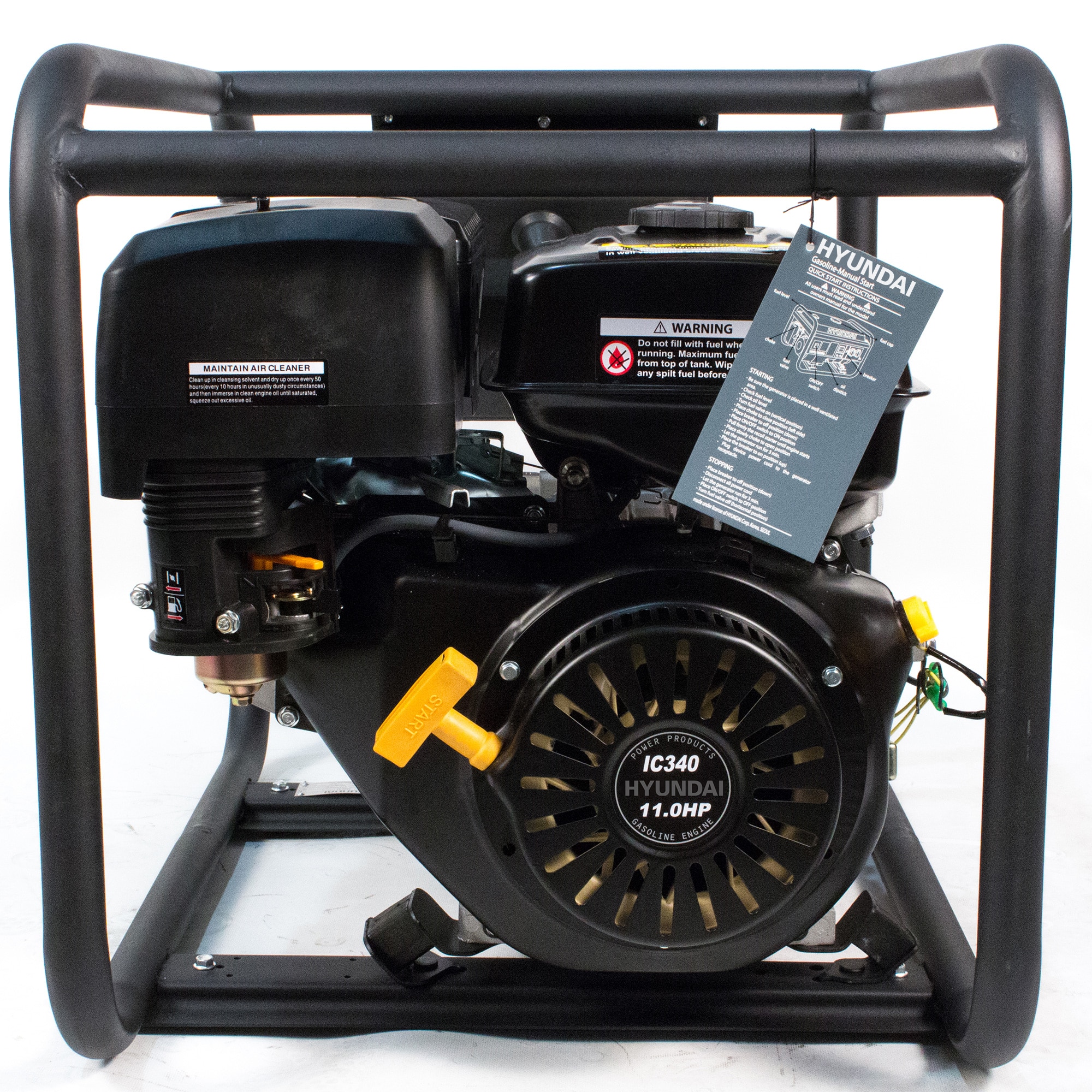 Generador Monofásico Abierto Gasolina 4T 4 kW HY6000 Negro / Gris-3