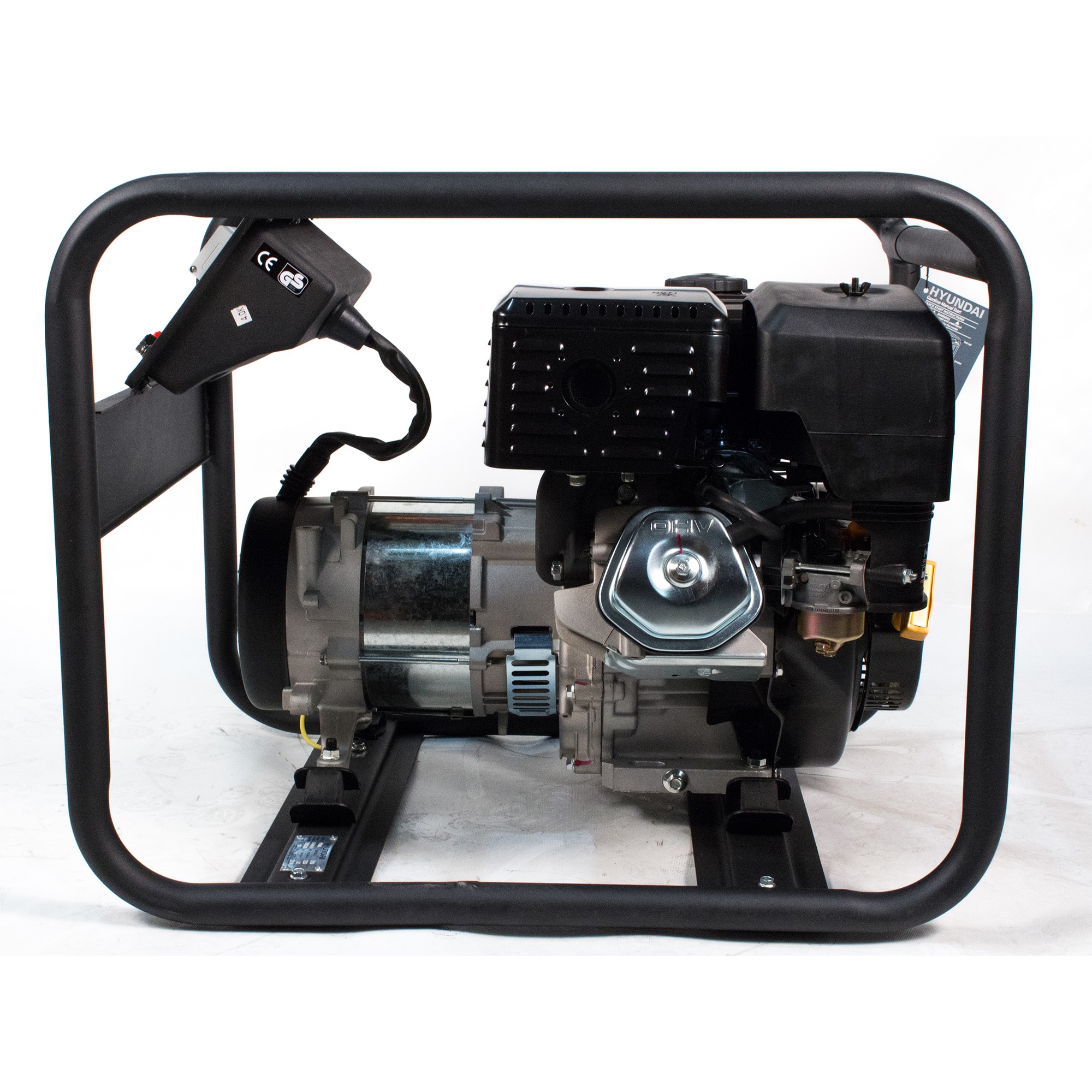 Generador Monofásico Abierto Gasolina 4T 4 kW HY6000 Negro / Gris-4
