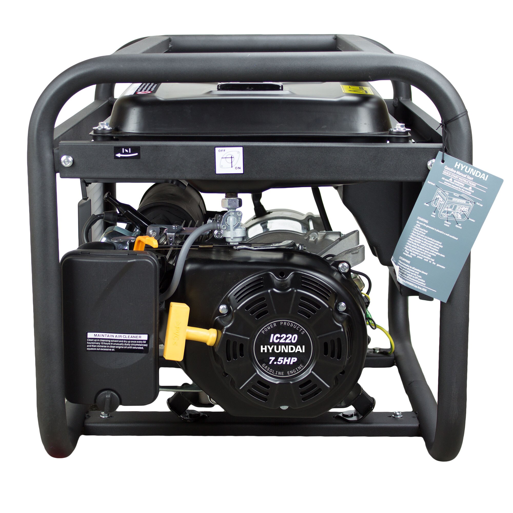 Generador Monofásico Abierto Gasolina 4T 3 kW HY4100L Negro-3
