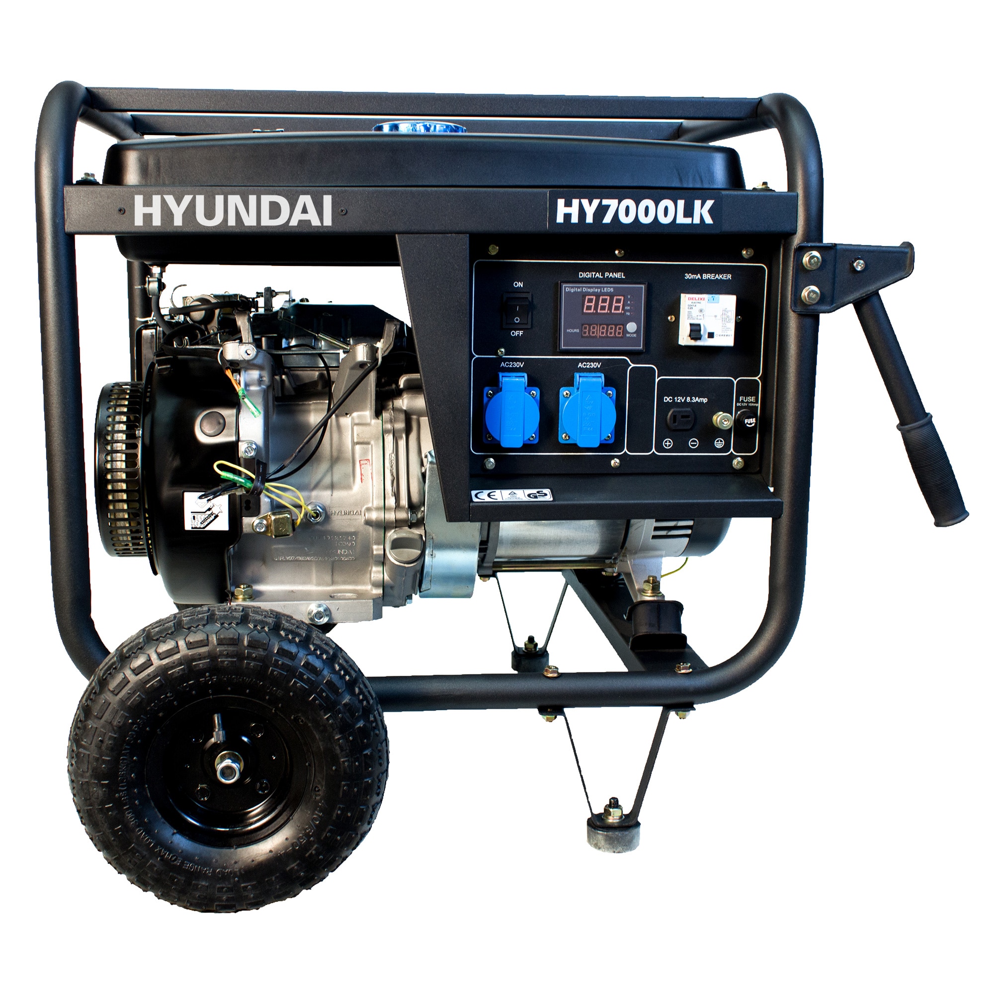 Generador Monofásico Abierto Gasolina 4T 5 kW HY7000LK Negro-2