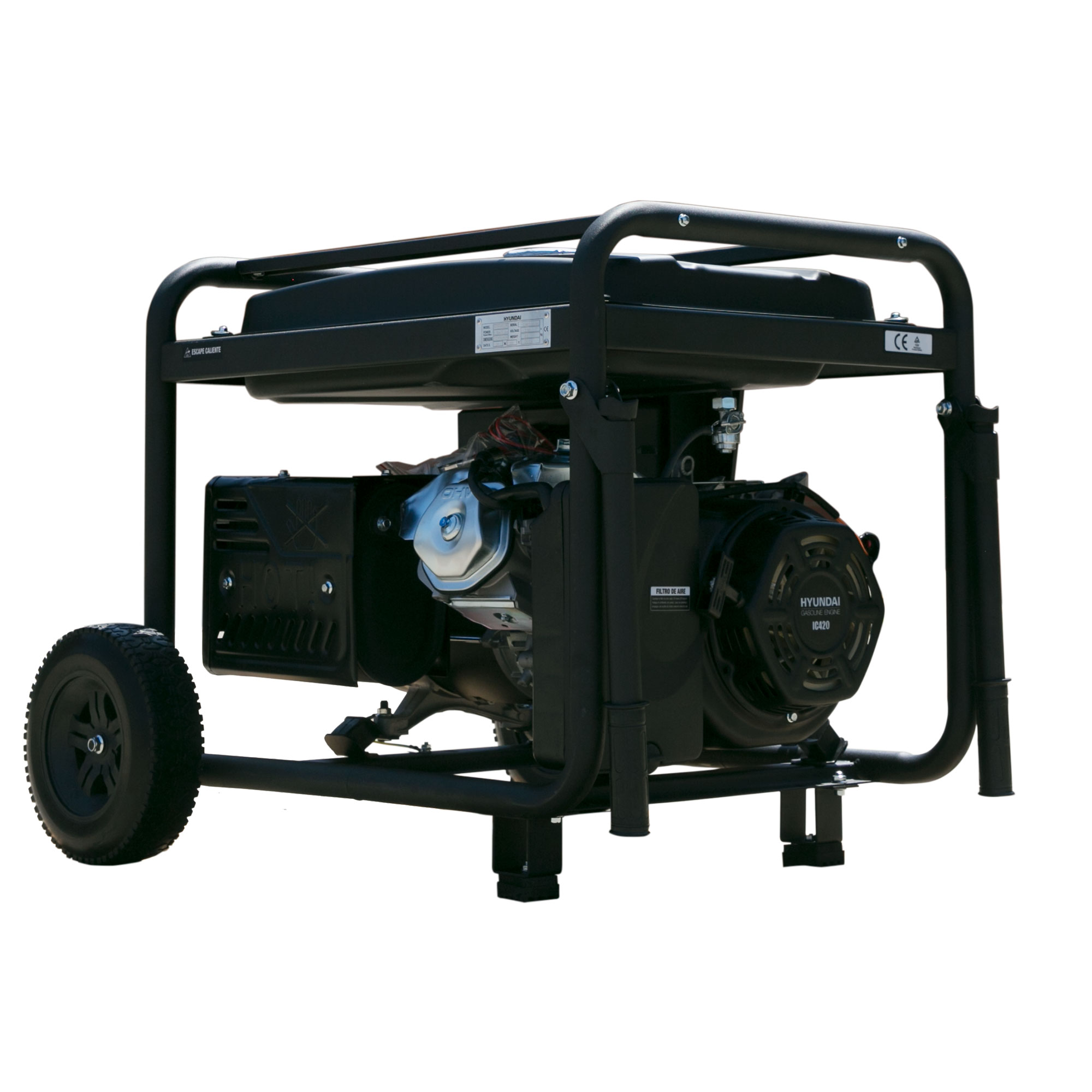 Generador Monofásico Abierto Gasolina 4T 6 kW HY9000LEK Negro-6