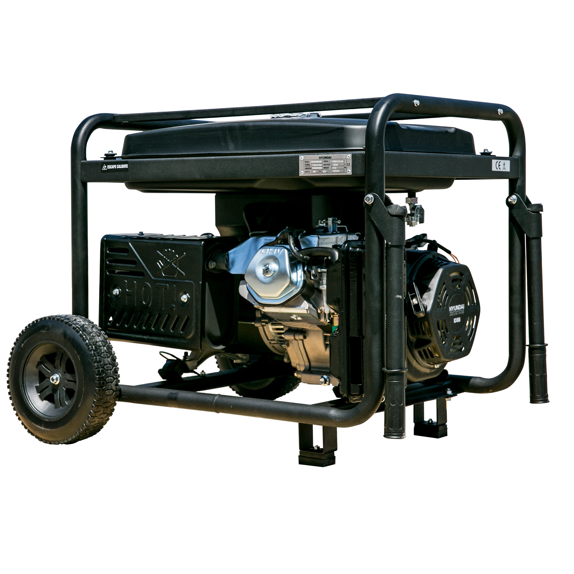Generador Monofásico Abierto Gasolina 4T 7,8 kW HY10000LEK Negro-2