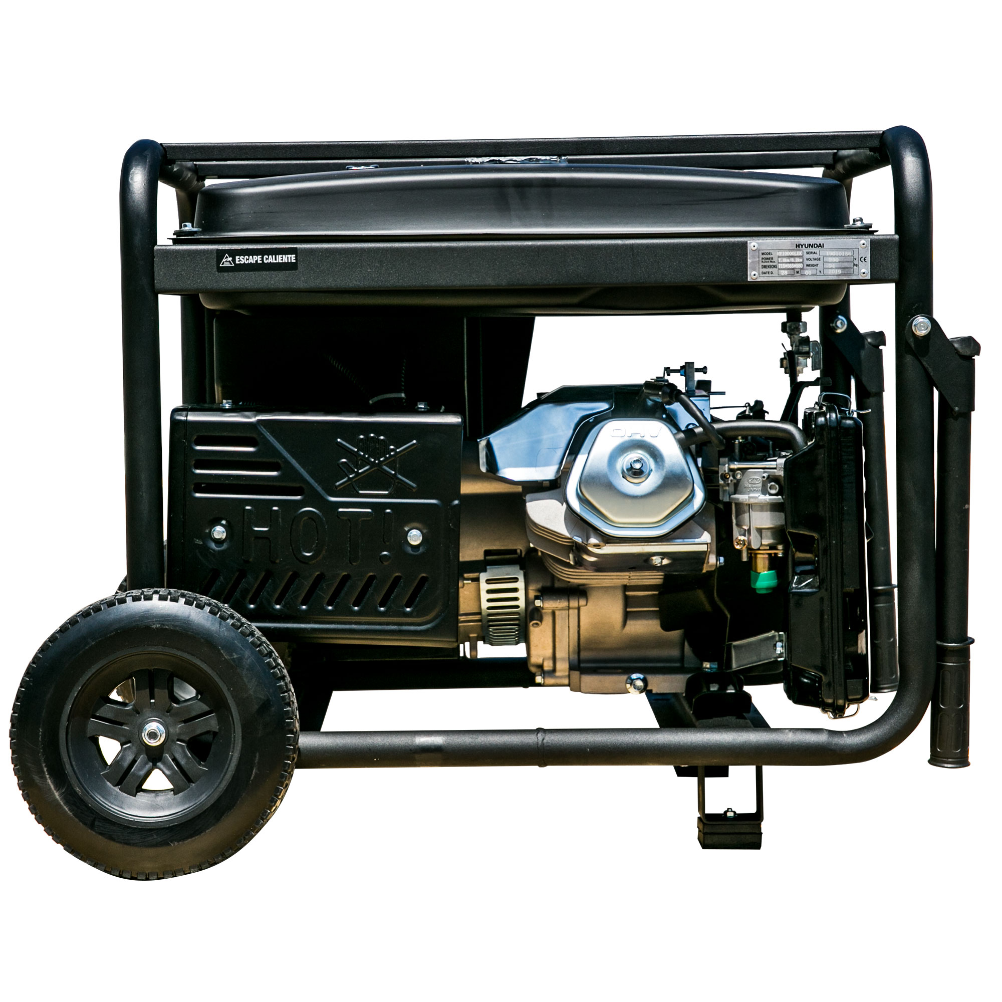 Generador Monofásico Abierto Gasolina 4T 7,8 kW HY10000LEK Negro-3