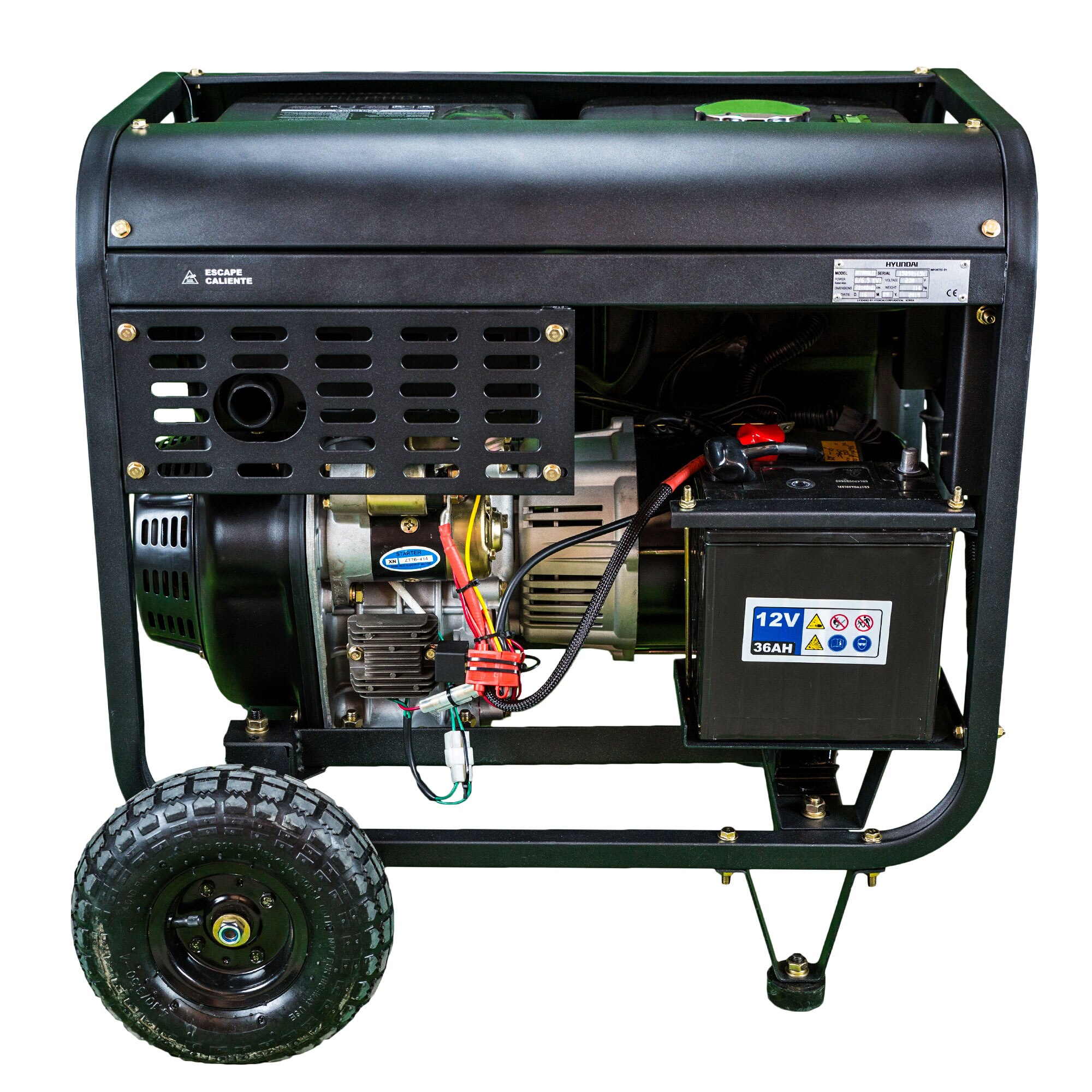 Generador Monofásico Abierto Diésel 4T 6 kW DHY8500LEK Negro-3