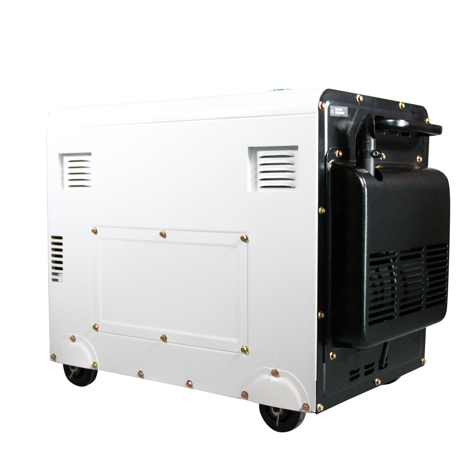 Generador Monofásico Insonorizado Motor Diésel 4T 5 kW DHY6000SE Blanco-3