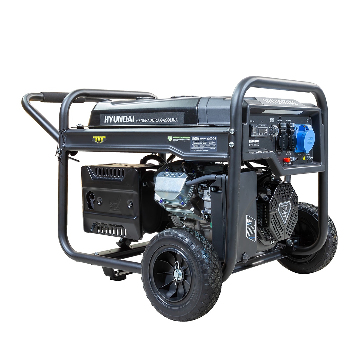 Generador Gasolina Hyundai HY9100LEK 6500W Negro-9