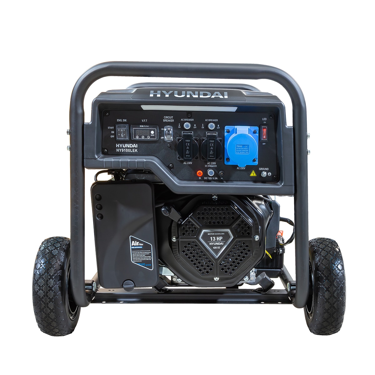 Generador Gasolina Hyundai HY9100LEK 6500W Negro-10