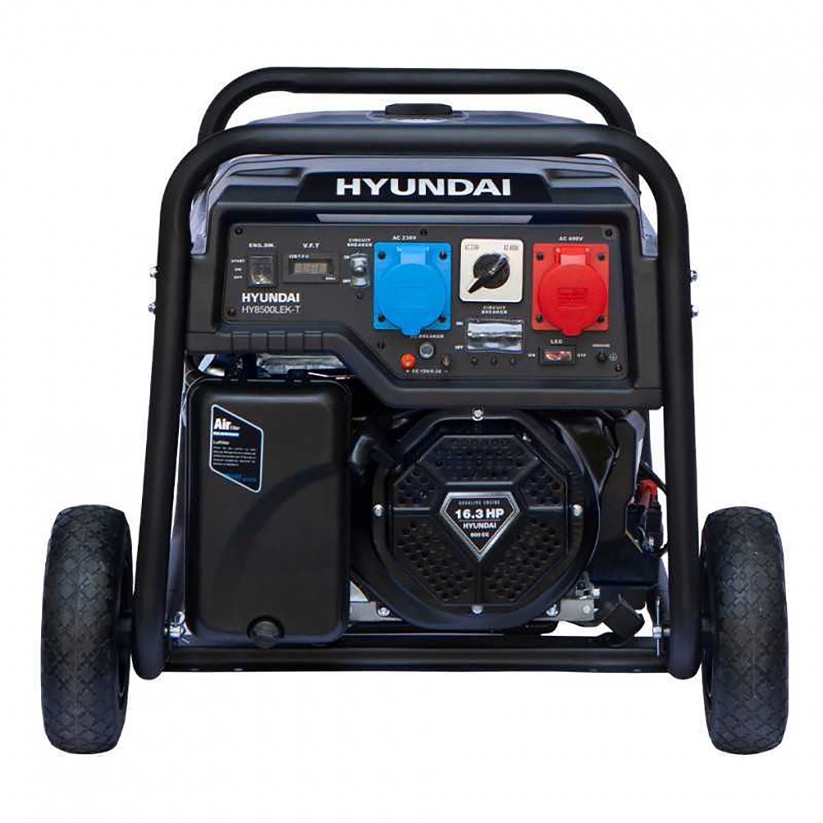 Generador Gasolina Hyundai HY10100LEK-T 7,7 KW / 10,6 KVA Negro-3