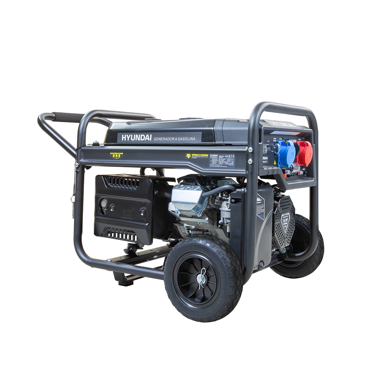 Generador Gasolina Hyundai HY10100LEK-T 7,7 KW / 10,6 KVA Negro-9