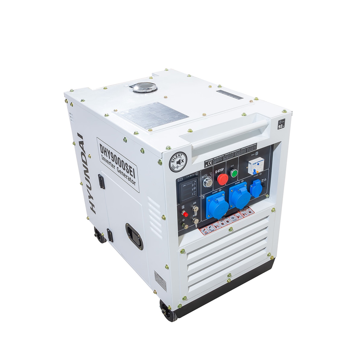Generador Diesel Inverter Hyundai DHY9000SEI 6500W Blanco-7