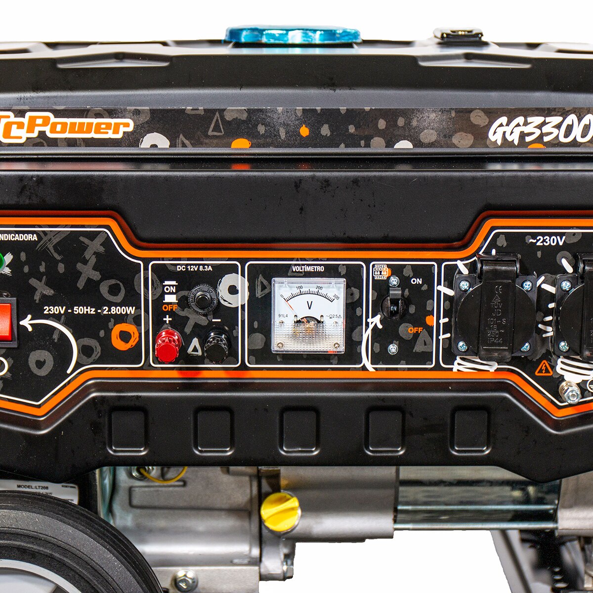 Generador Gasolina Itcpower GF3300F 2,8/3,0 Kw Negro-4