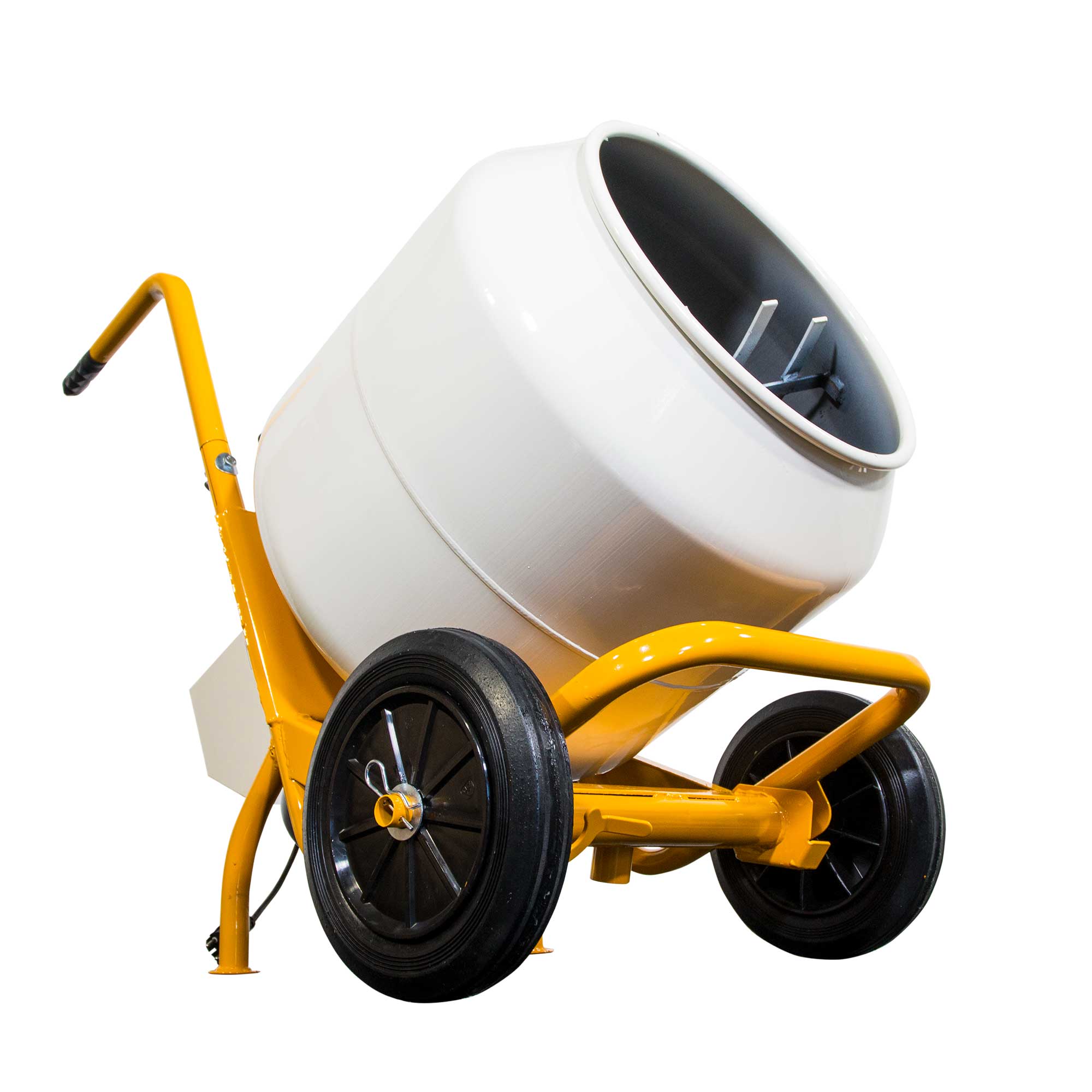 Hormigonera eléctrica 130 litros HK140 Amarillo / Negro-2