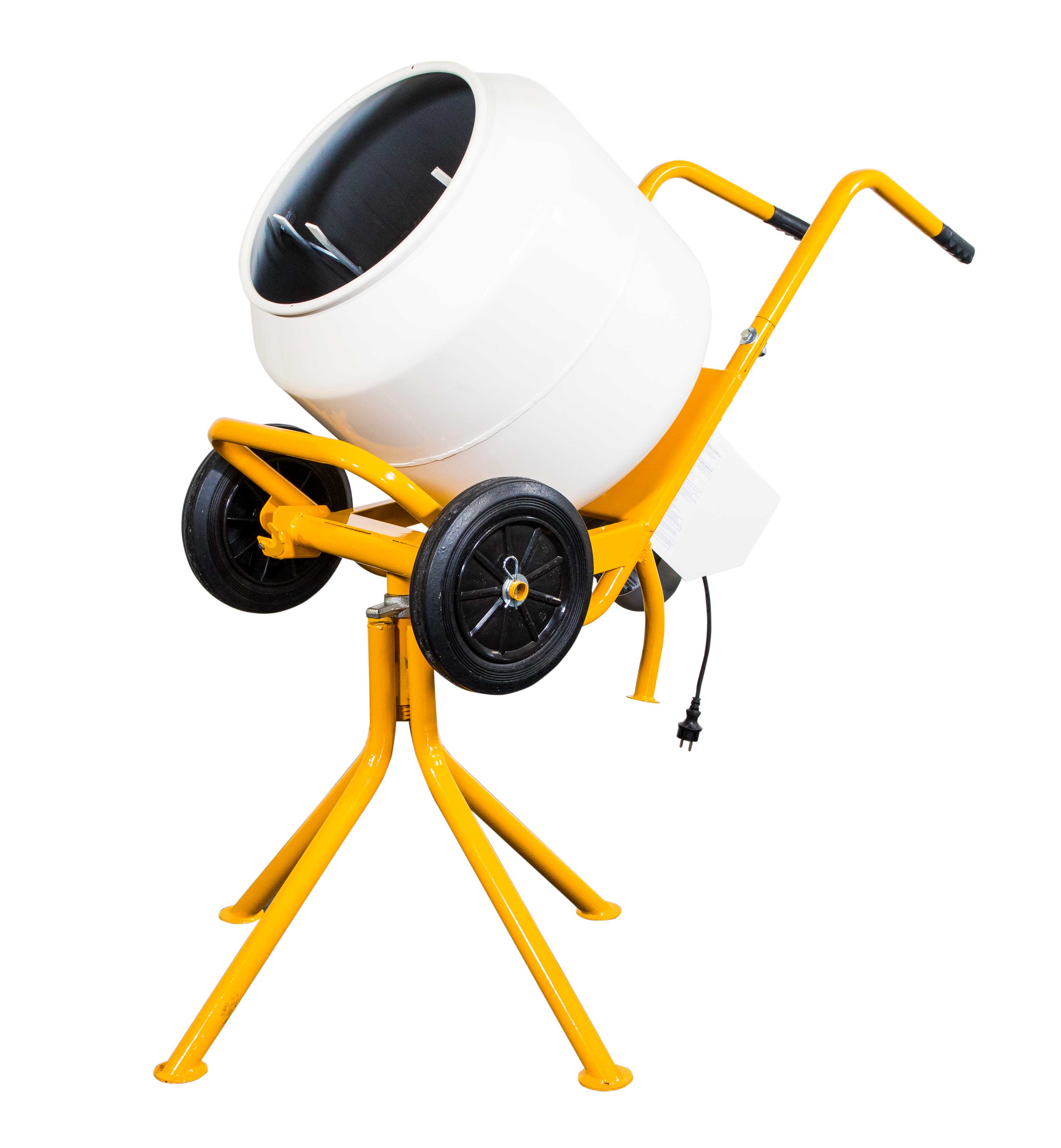 Hormigonera eléctrica 130 litros HK140 Amarillo / Negro-4