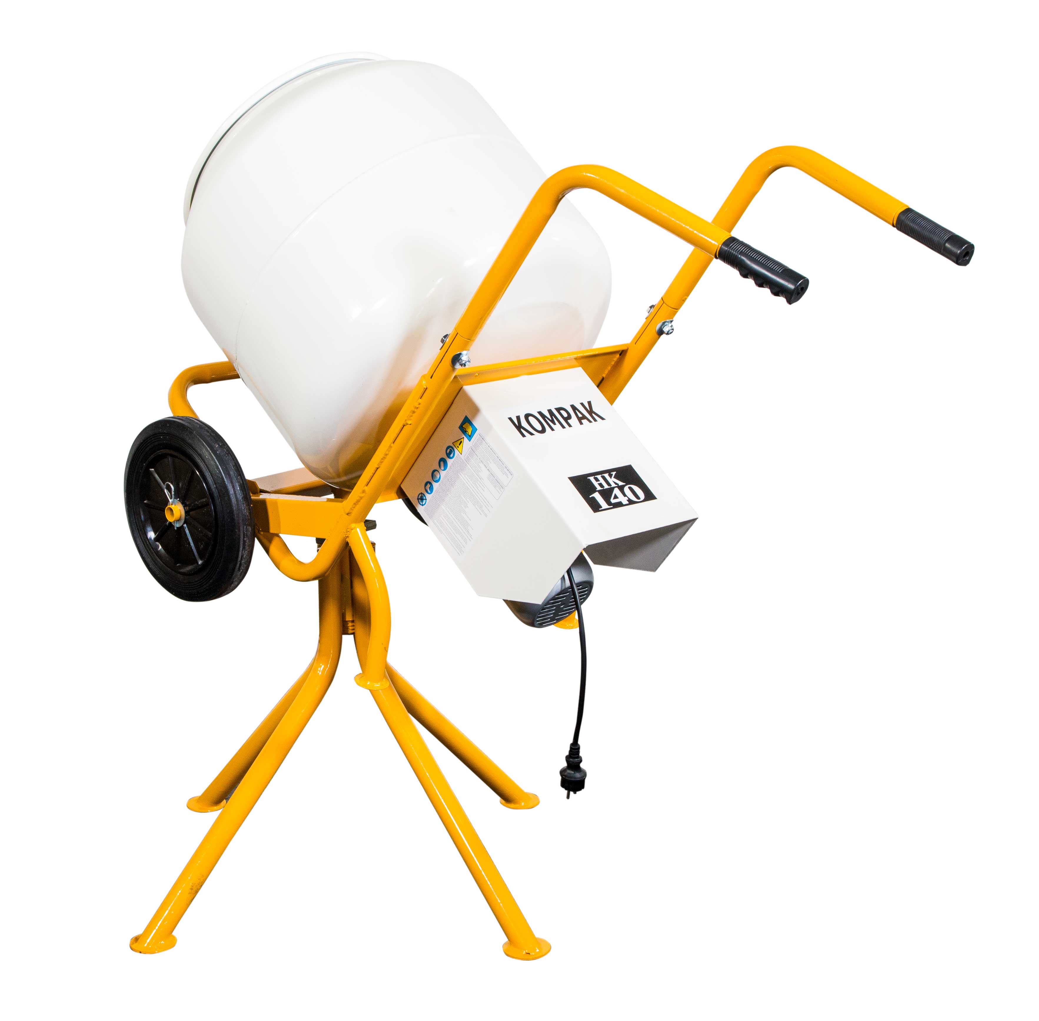 Hormigonera eléctrica 130 litros HK140 Amarillo / Negro-6