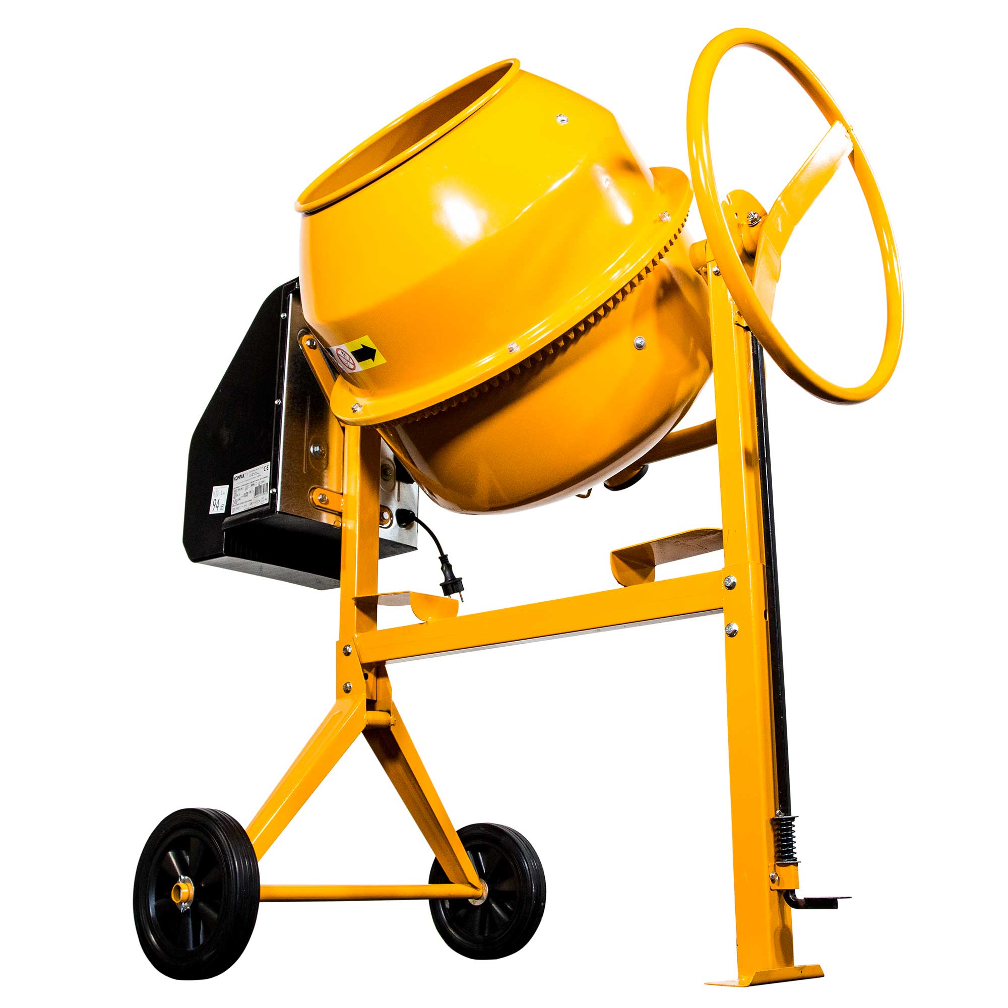 Hormigonera eléctrica 125 litros HK136 Amarillo / Negro-3