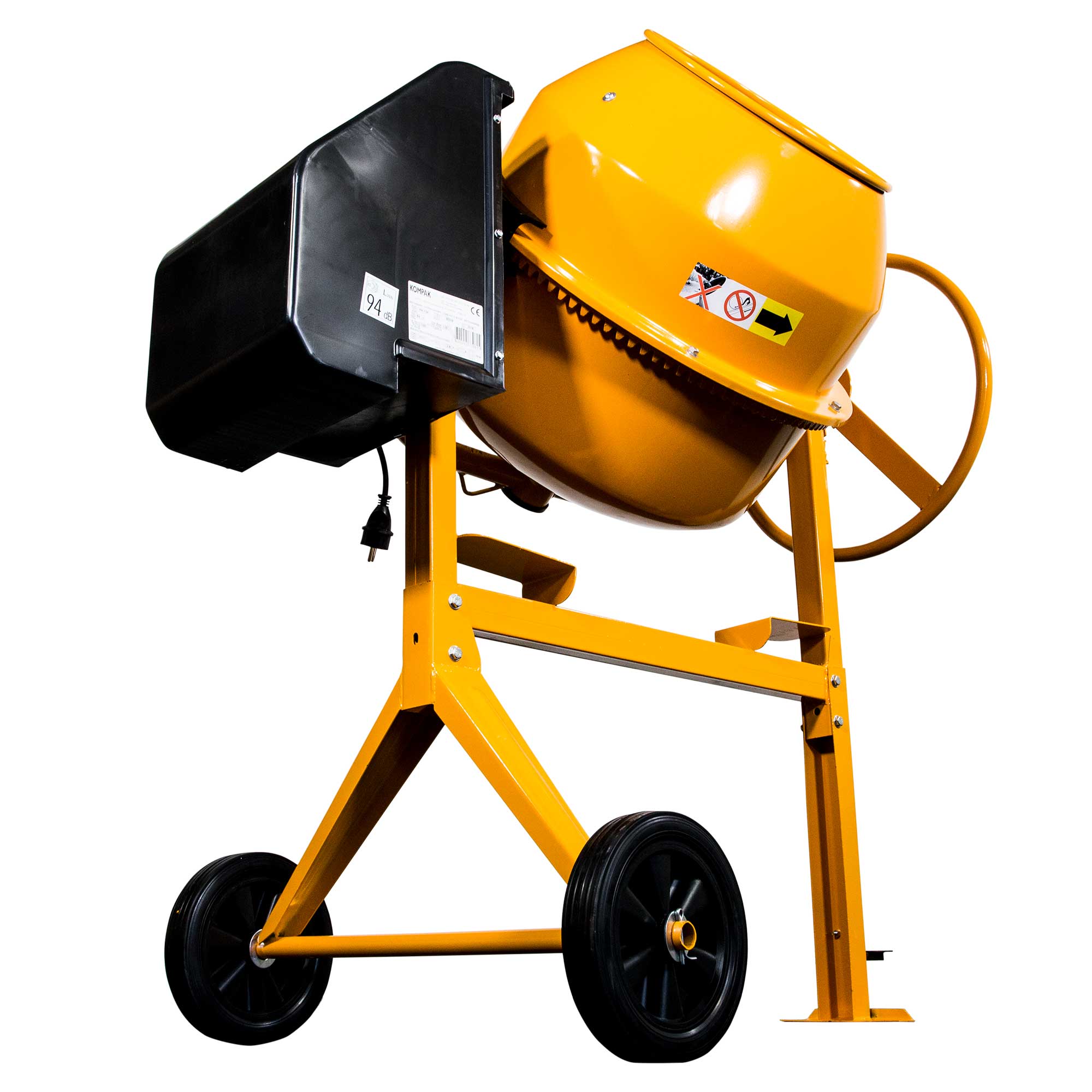 Hormigonera eléctrica 125 litros HK136 Amarillo / Negro-4